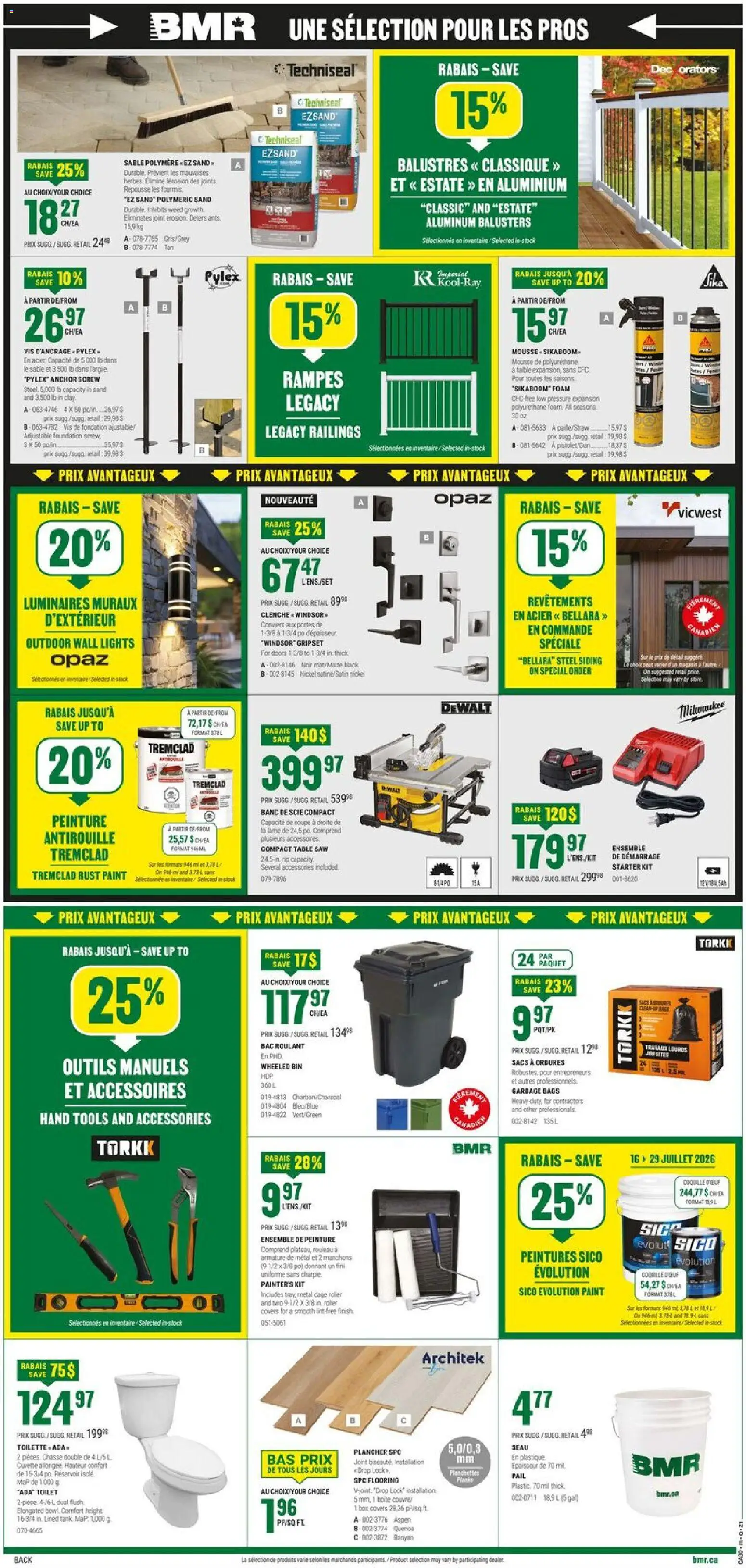BMR flyer valid from Jul 23, 2026 | Page: 2 | Products: Table, Box