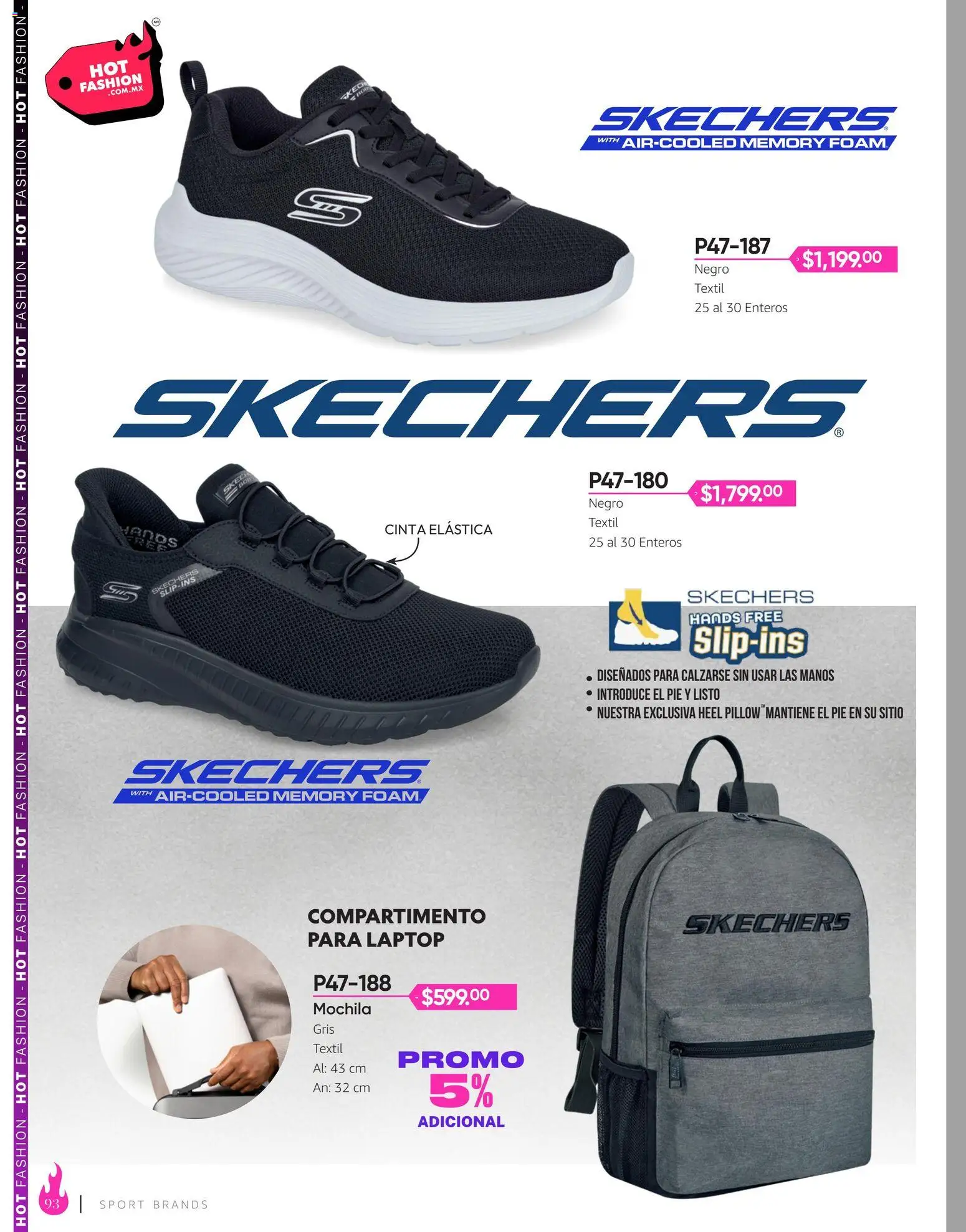 Nuevas ofertas de Cklass válidas en toda la República Mexicana desde el 03/08/2026. ¡Encuentra las mejores ofertas en Cklass catálogo Hot Fashion Calzado! | Página: 94 | Productos: Mochila, Cinta