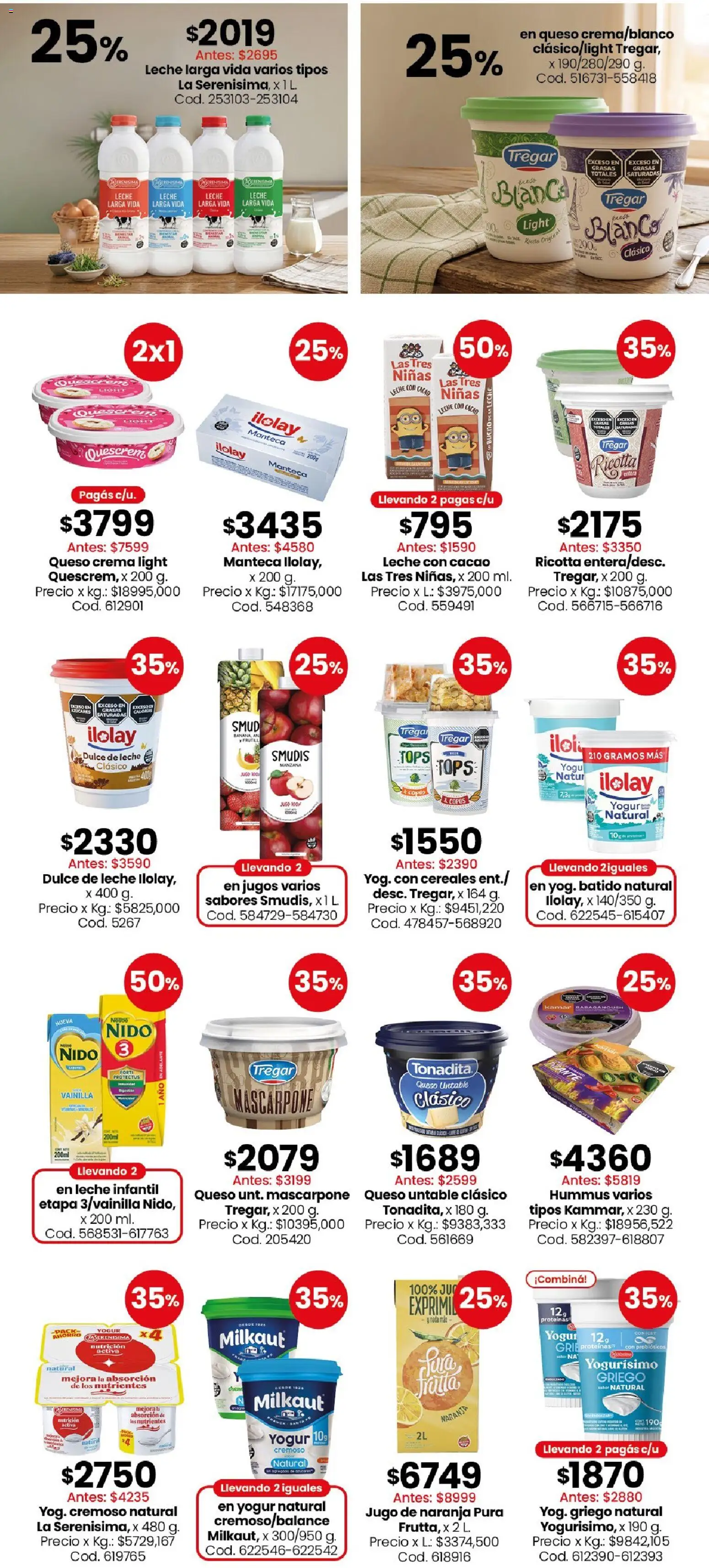 Coto - Ofertas │ válido desde el 20.04.2026 | Página: 6 | Productos: Dulce de leche, Queso, Jugo, Crema