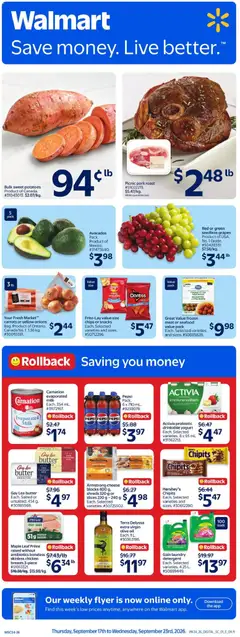 Preview of Walmart weekly flyer from shop Walmart valid from Sep 17, 2026
