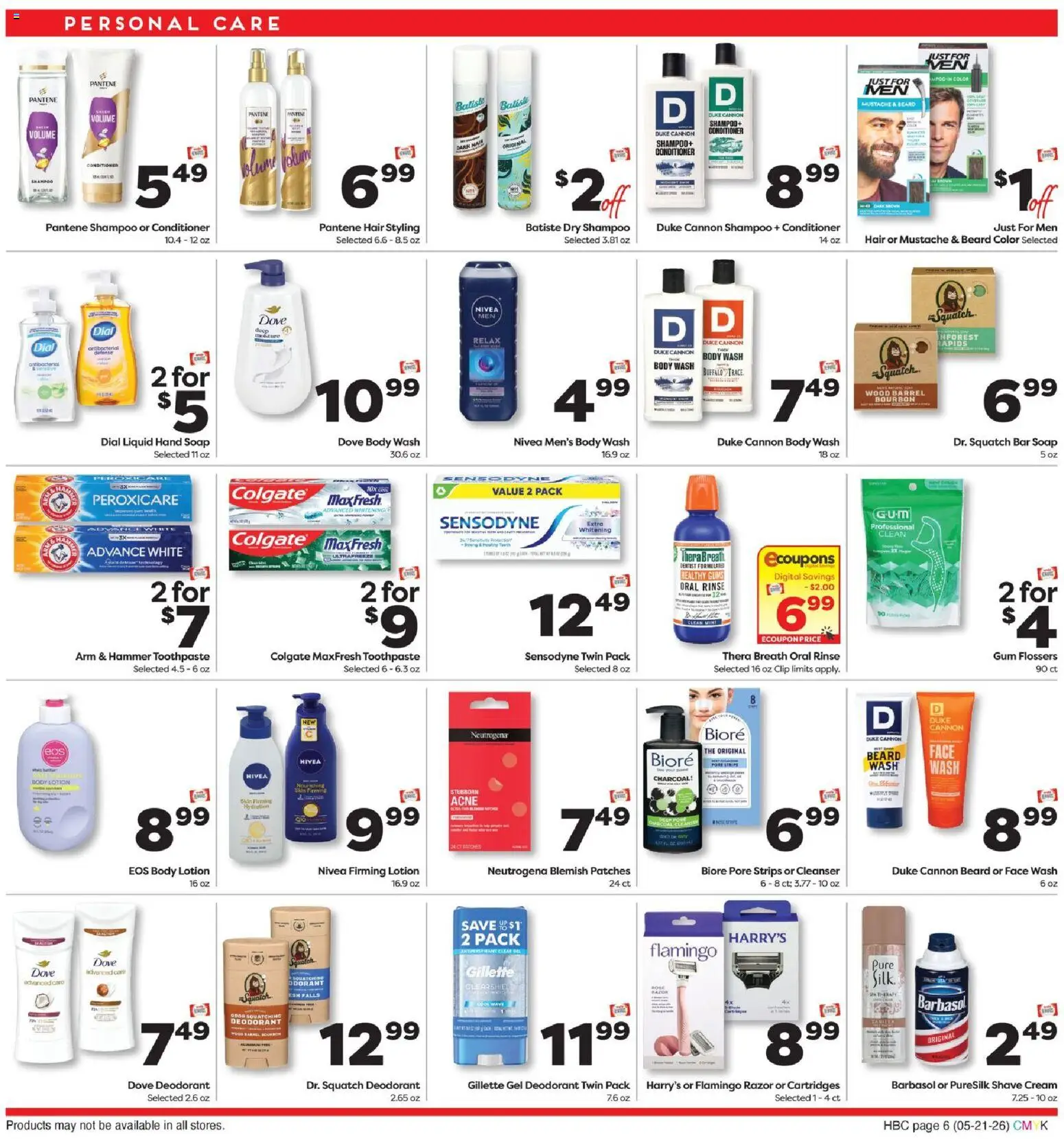 Weis Monthly Ad - valid from 21.05.2026 | Page: 6 | Products: Conditioner, Soap, Deodorant, Bar Soap