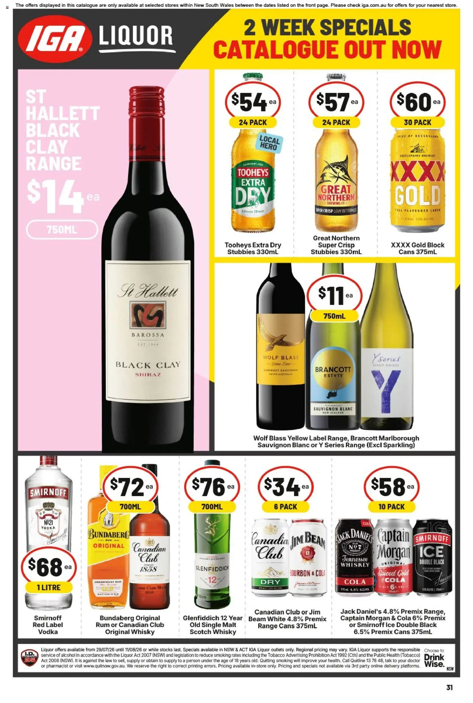 IGA catalogue - valid from 05/08/2026 | Page: 33 | Products: Bourbon, Whiskey, Rum, Clay