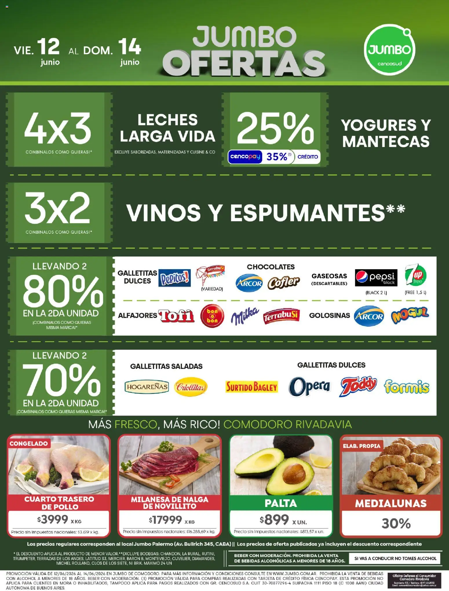 Jumbo ofertas │ válido desde el 12.06.2026 | Página: 1 | Productos: Galletitas, Pollo, Palta, Golosinas