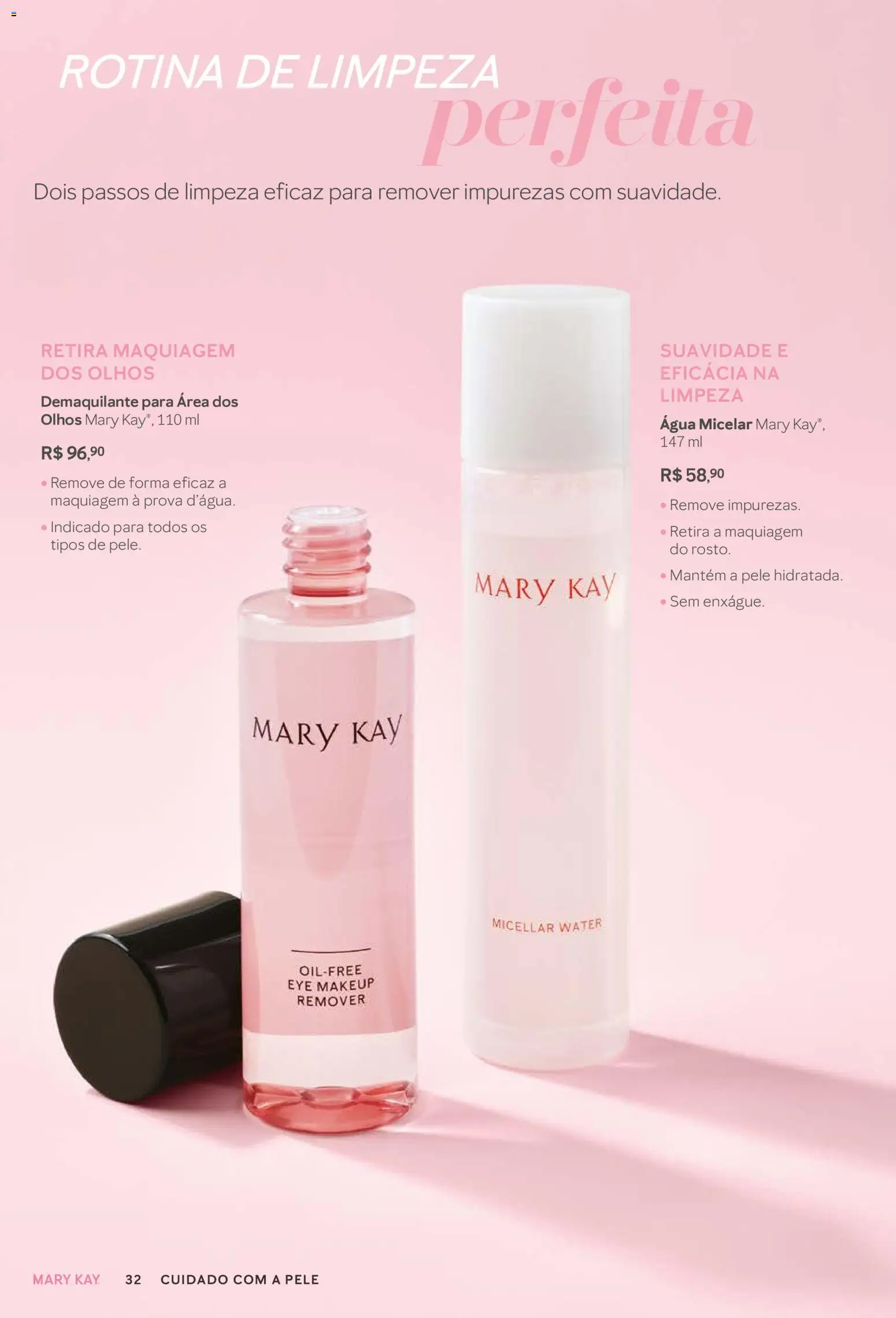 Mary Kay Folheto - válido de 01/03/2026 | Página: 32 | Produtos: Maquiagem, Água micelar, Demaquilante