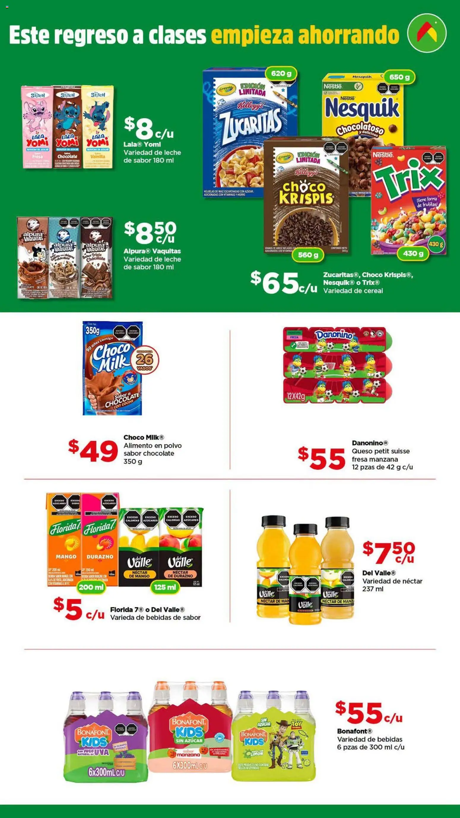 Nuevas ofertas de Bodega Aurrerá válidas en toda la República Mexicana desde el 07/08/2026. ¡Encuentra las mejores ofertas en Bodega Aurrerá folleto Llena tu lonchera! | Página: 2 | Productos: Maíz, Mango, Queso, Bebidas