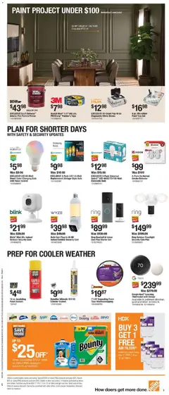 Preview of Home Depot weekly ads valid from 08/27/2026 | Page: 3 | Products: Sensor, Starter, Foam, Thermostat