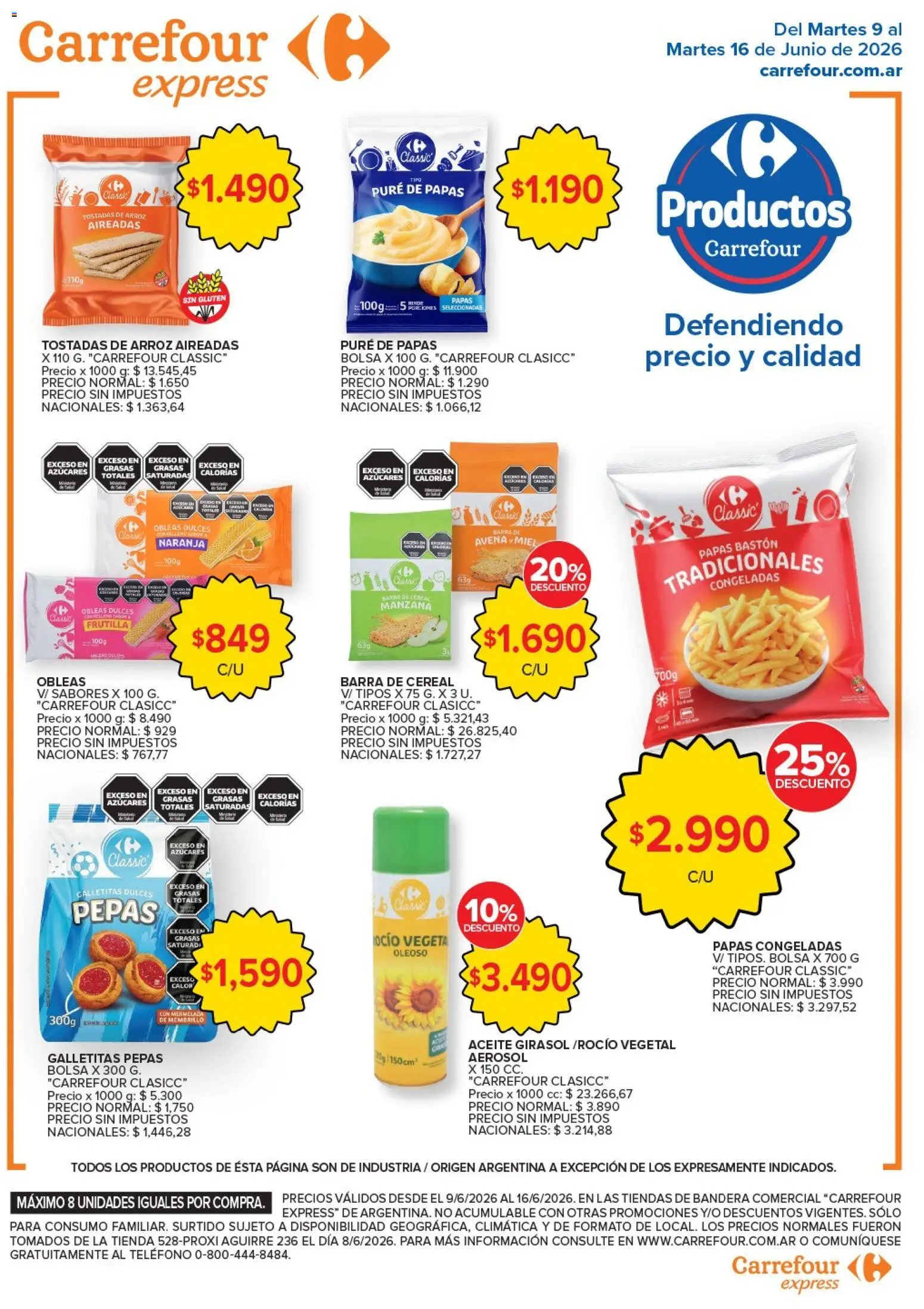 Carrefour - Carrefour Express │ válido desde el 09.06.2026 | Página: 5 | Productos: Teléfono, Galletitas, Frutilla, Arroz