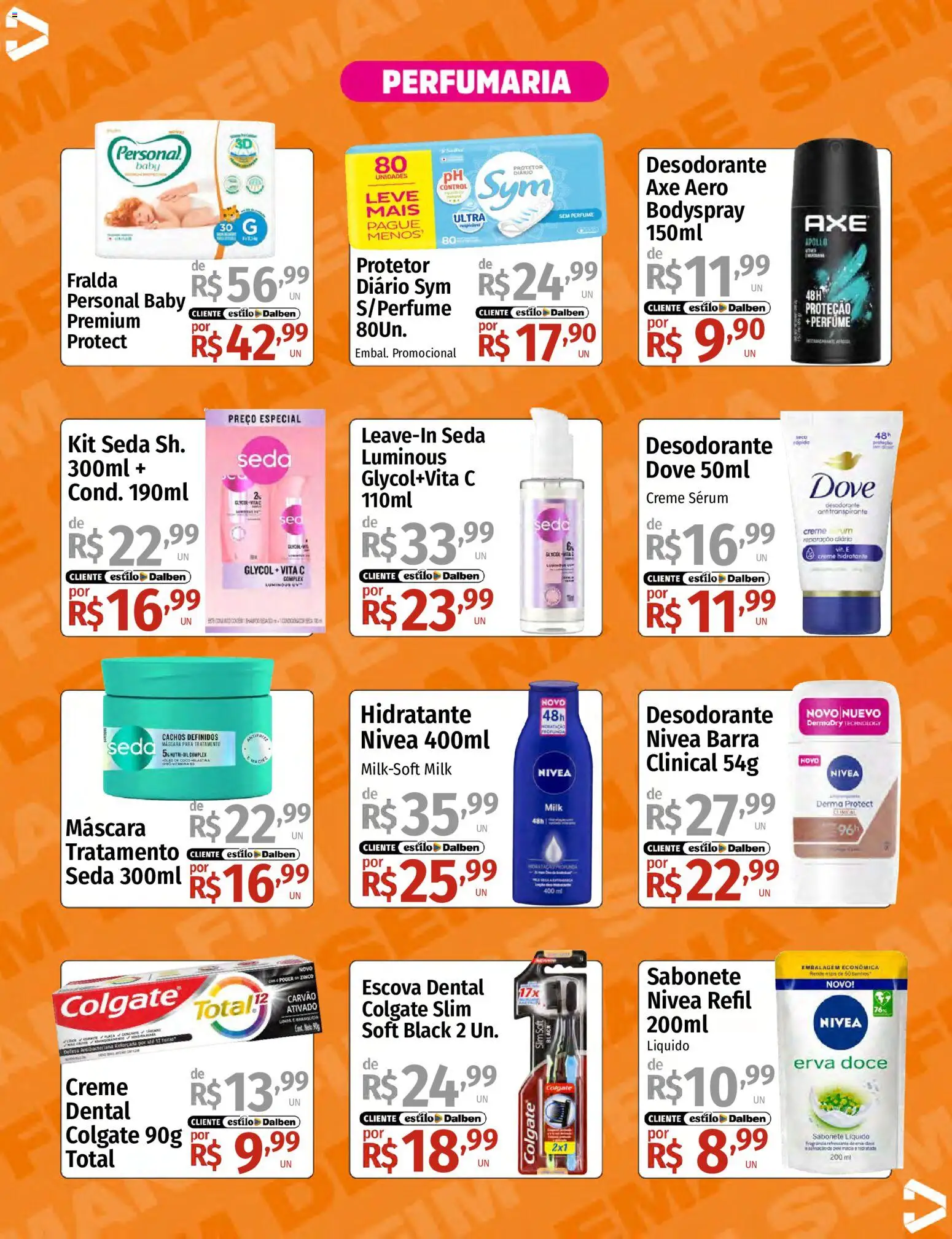 Supermercado Dalben Folheto - válido de 08.05.2026 | Página: 14 | Produtos: Perfume, Desodorante, Dove, Sabonete líquido