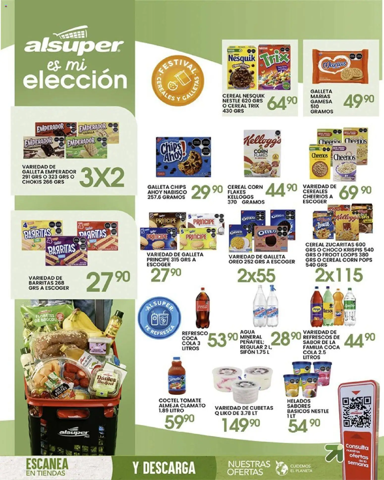 Nuevas ofertas de Alsuper válidas en toda la República Mexicana desde el 10.04.2026. ¡Encuentra las mejores ofertas en Alsuper folleto Saltillo! | Página: 8 | Productos: Refresco, Tomate, Agua, Cereales