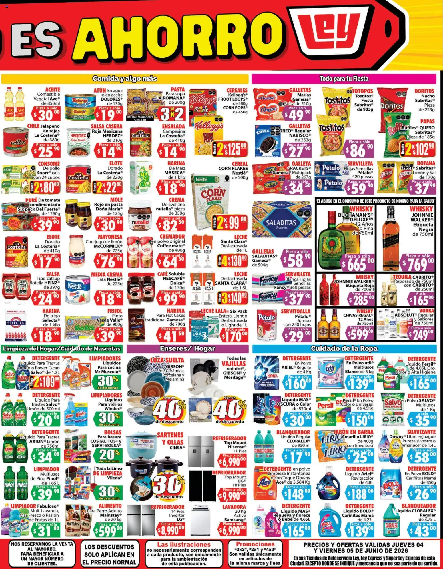 Nuevas ofertas de Casa Ley válidas en toda la República Mexicana desde el 04.06.2026. ¡Encuentra las mejores ofertas en Casa Ley folleto Autoservicio La Paz, BCS! | Página: 4 | Productos: Sal, Tomate, Catsup, Polvo