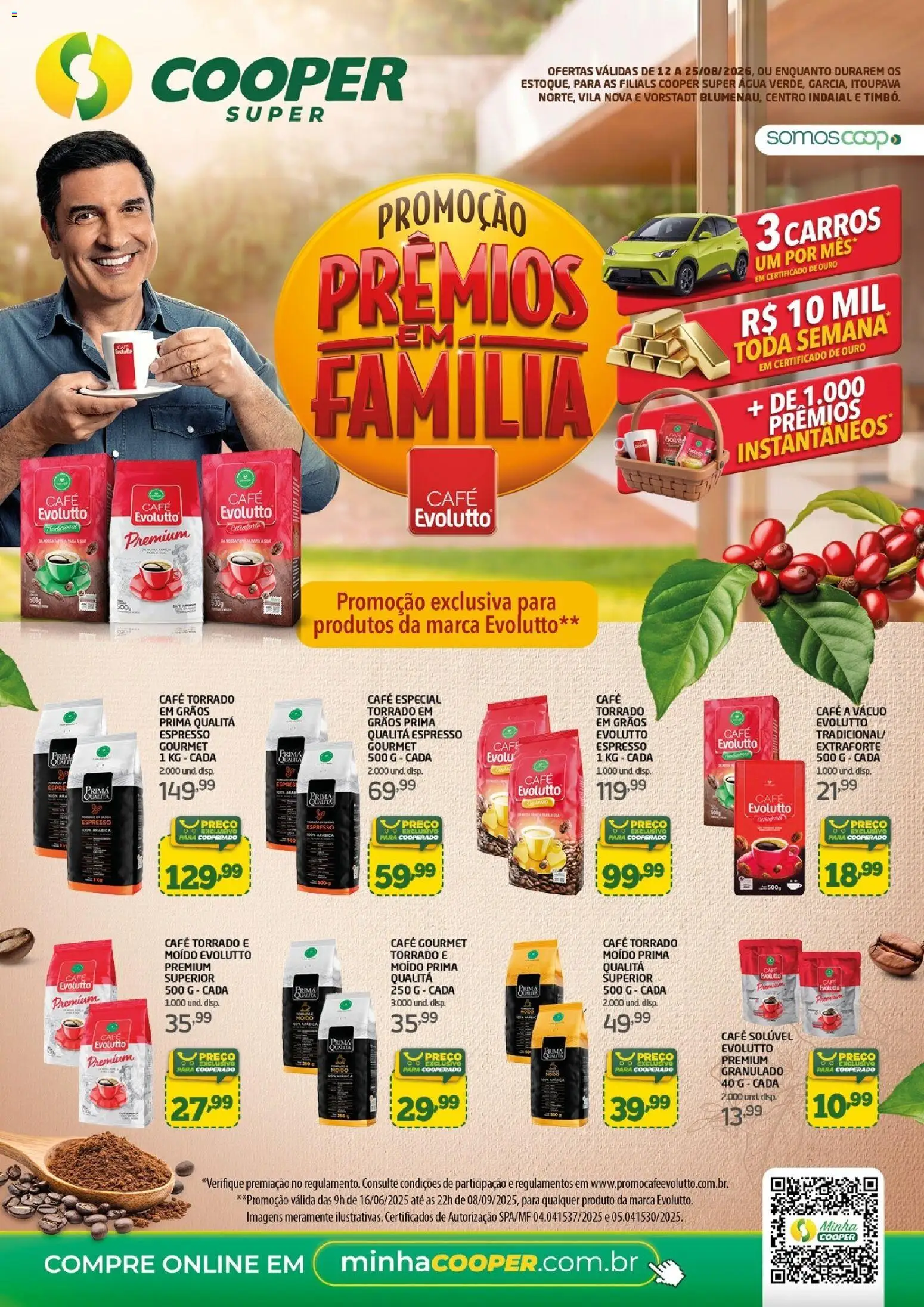 Cooper Folheto - válido de 12/02/2026 | Página: 1 | Produtos: Água, Granulado, Café solúvel, Café em grãos