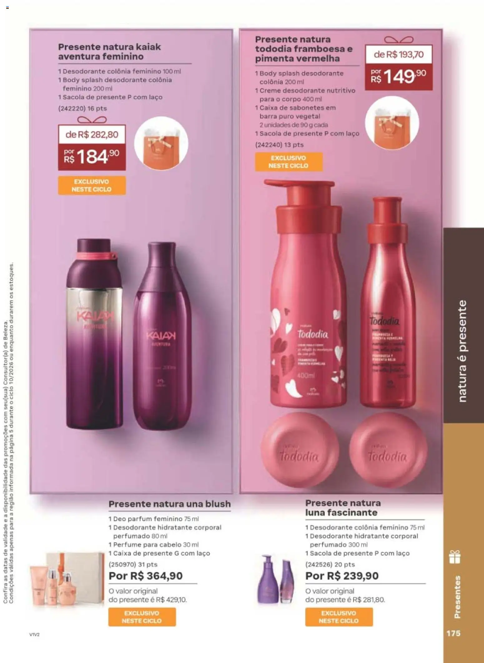 Natura Folheto - válido de 22/06/2026 | Página: 175 | Produtos: Perfume, Pimenta, Caixa, Body