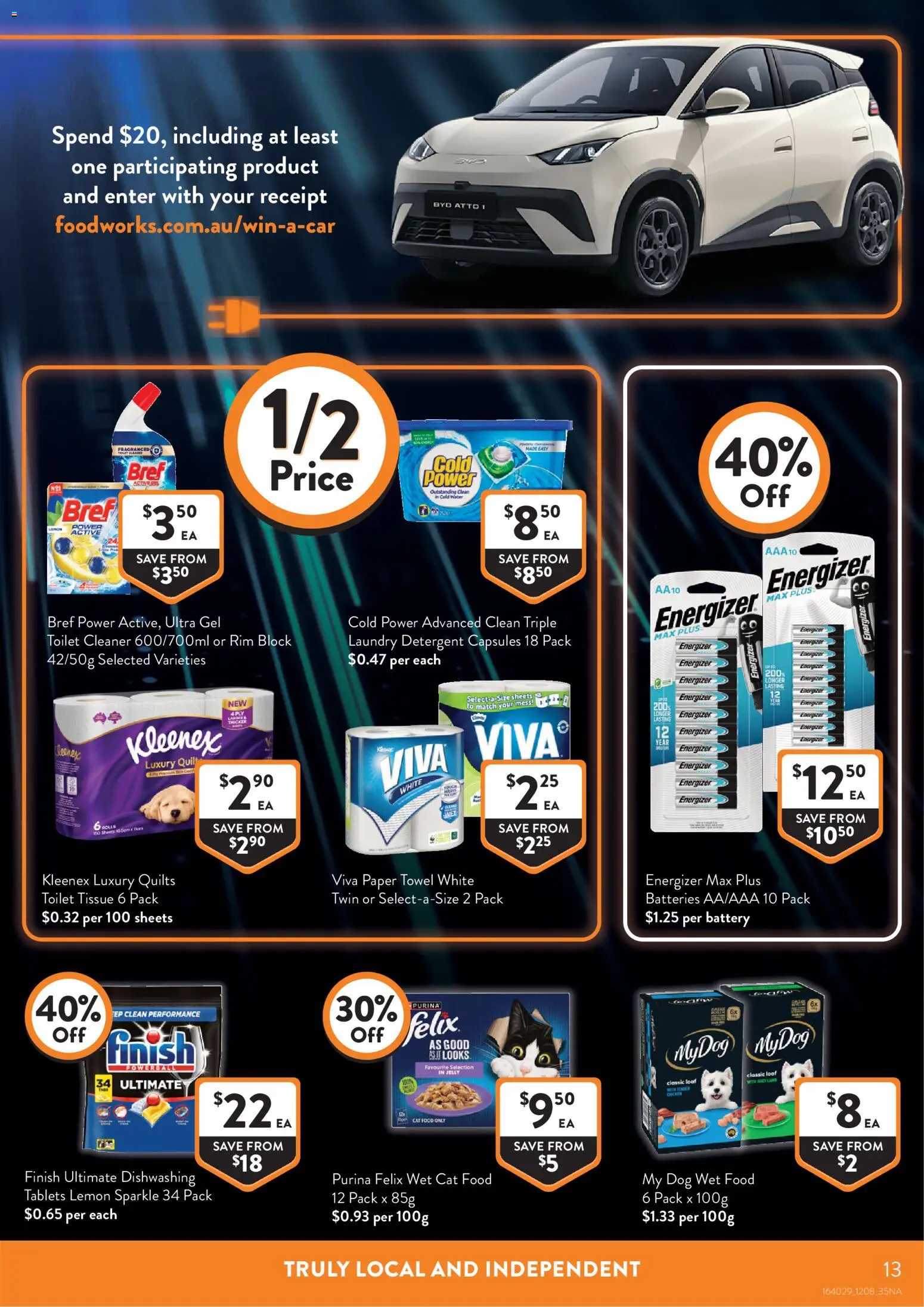 Foodworks catalogue - valid from 12/08/2026 | Page: 13 | Products: Battery, Cleaner, Capsules, Batteries
