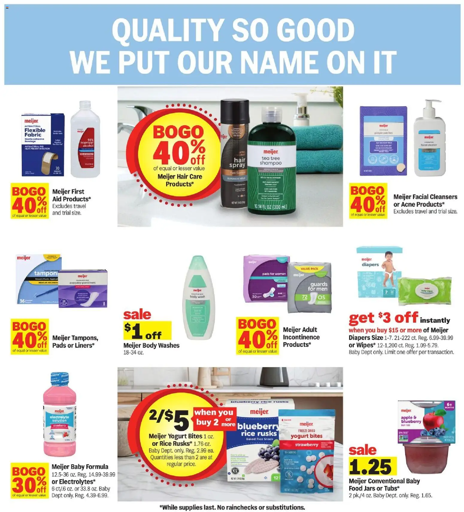 Meijer Weekly Ad - valid from 08/05/2026 | Page: 22 | Products: Yogurt, Rice, Pads, Body Wash