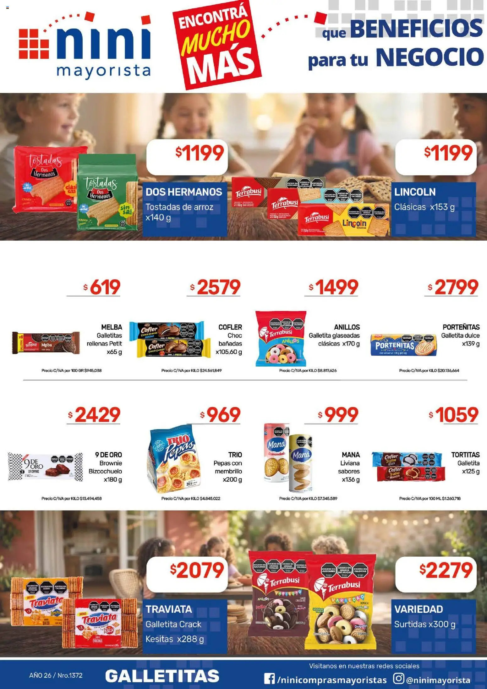 NINI Mayorista ofertas │ válido desde el 10/08/2026 | Página: 37 | Productos: Galletitas, Dulce, Tostadas, Arroz