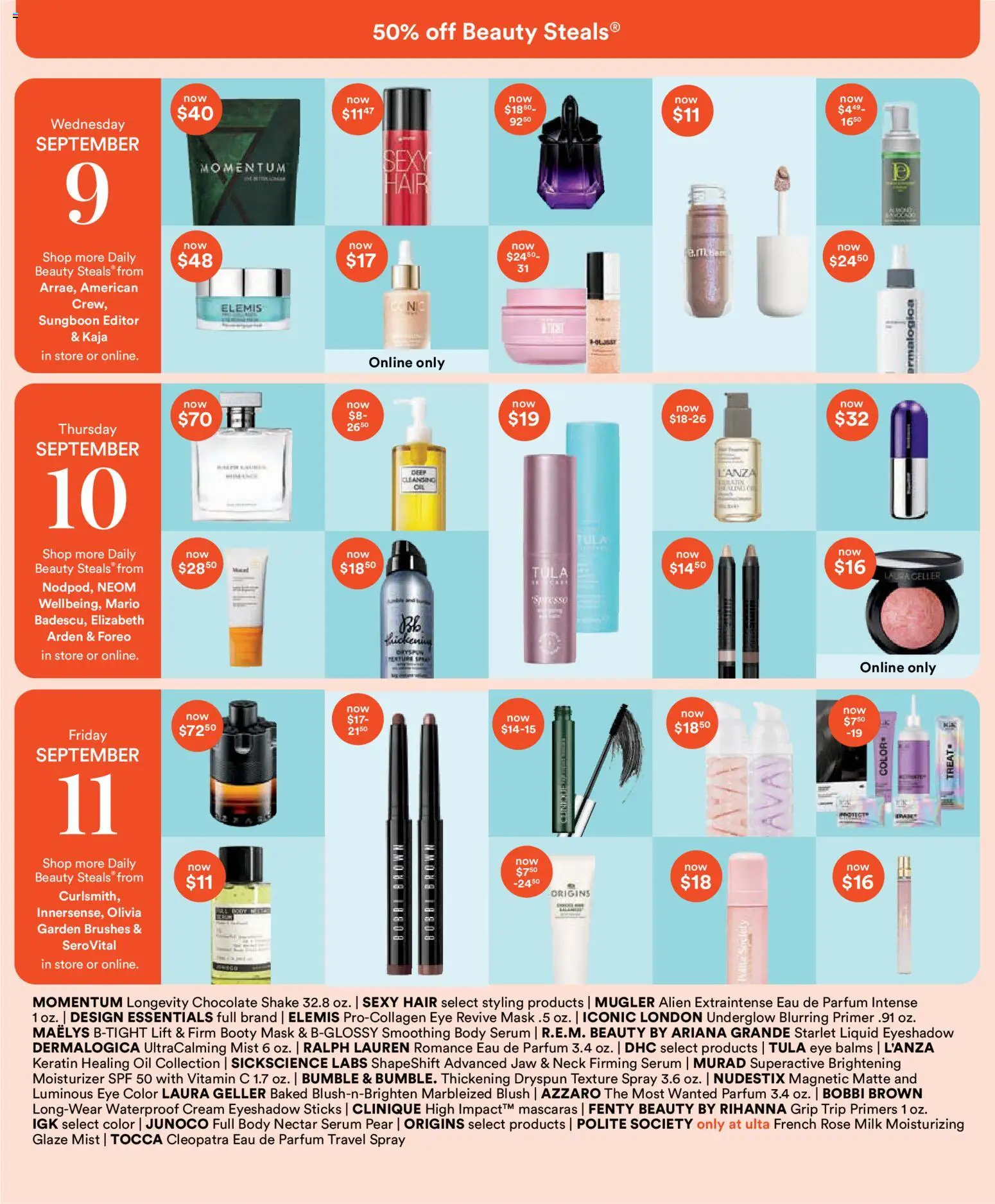 Ulta Beauty 21 Days of Beauty Calendar - valid from 08/28/2026 | Page: 6 | Products: Vitamin, Eyeshadow, Milk, Cream