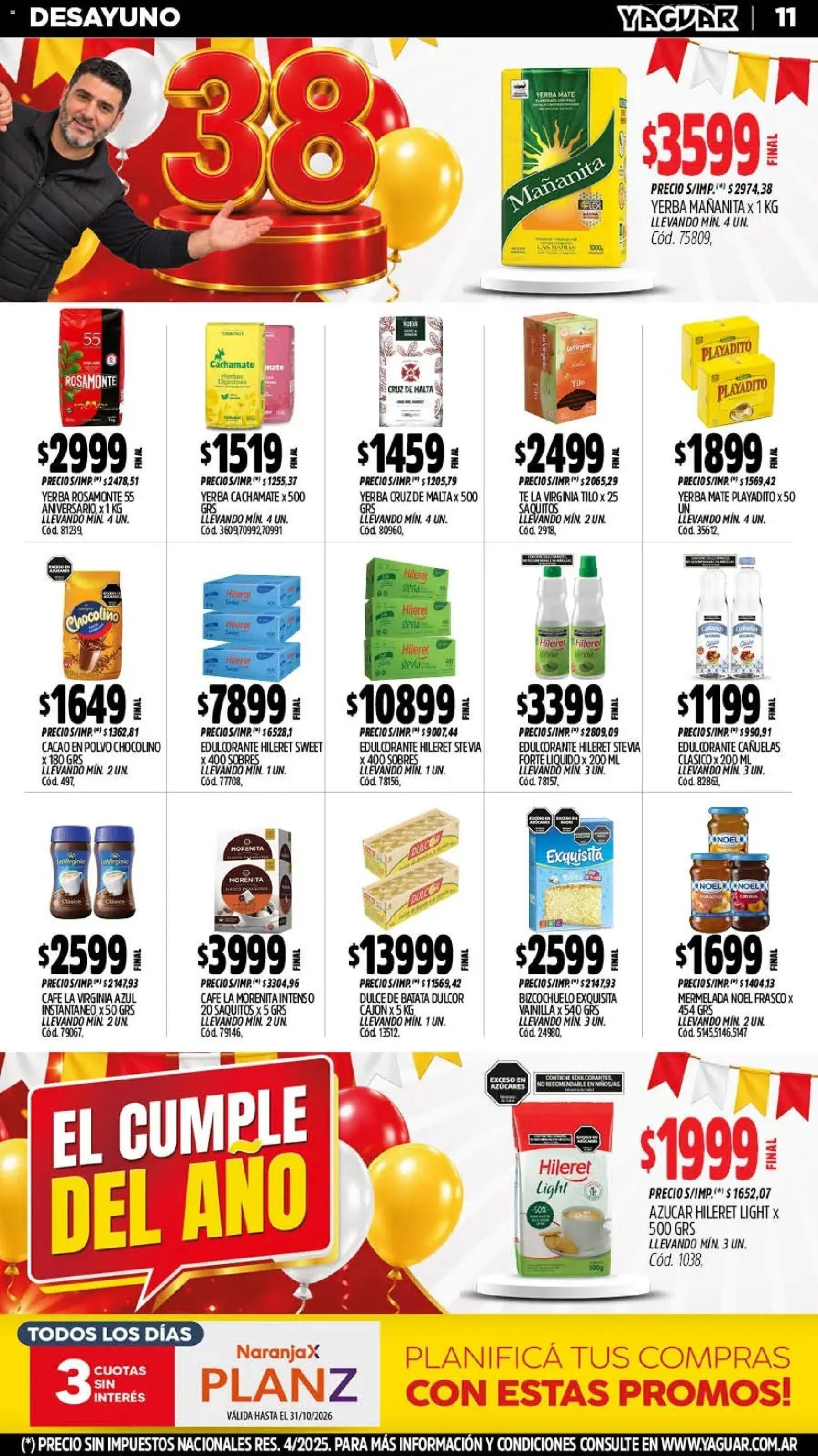 Yaguar - Oferta Semanal Mendoza │ válido desde el 26/10/2026 | Página: 12