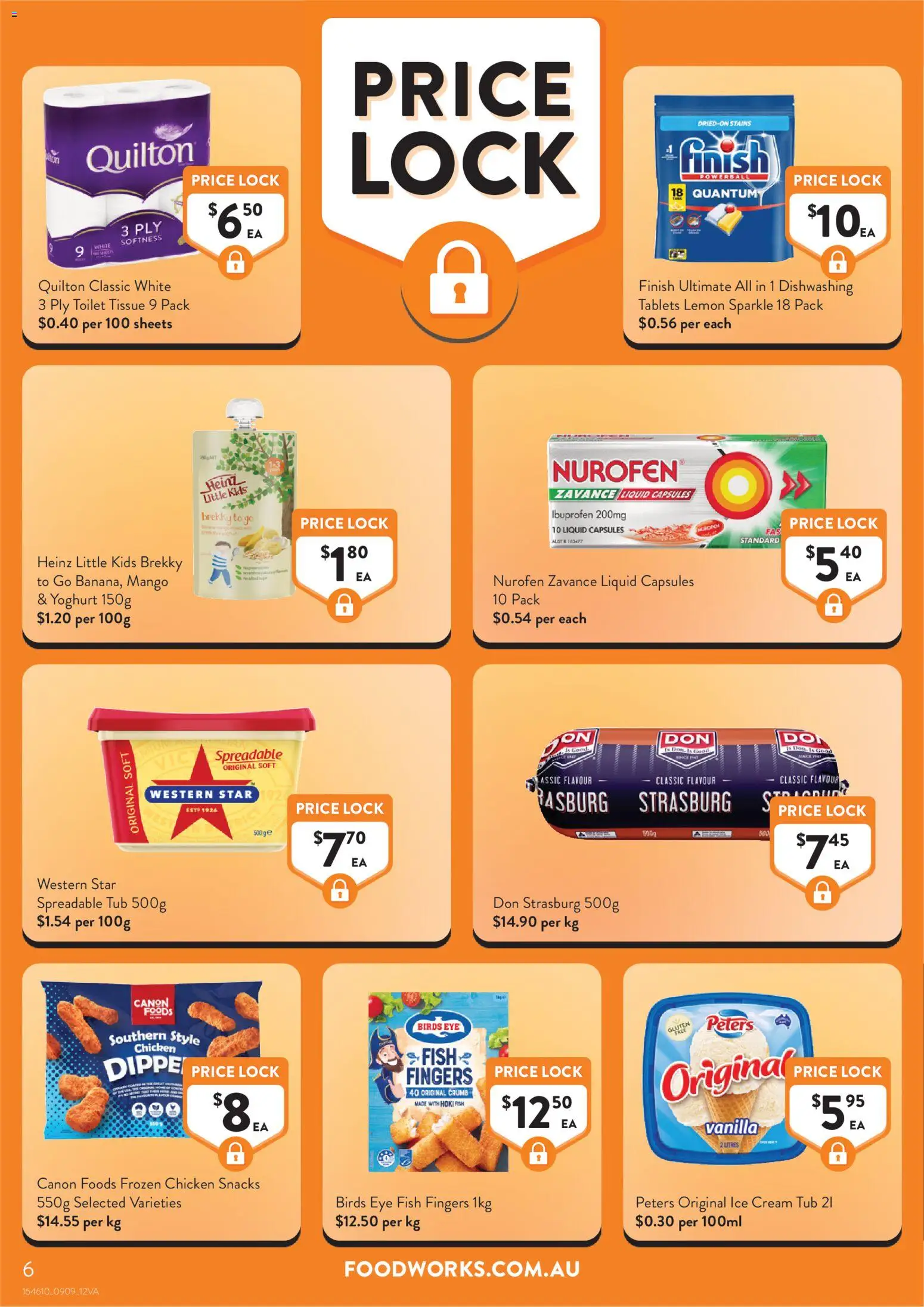 Foodworks catalogue - valid from 09/09/2026 | Page: 6 | Products: Chicken, Fish, Tablets, Fish fingers