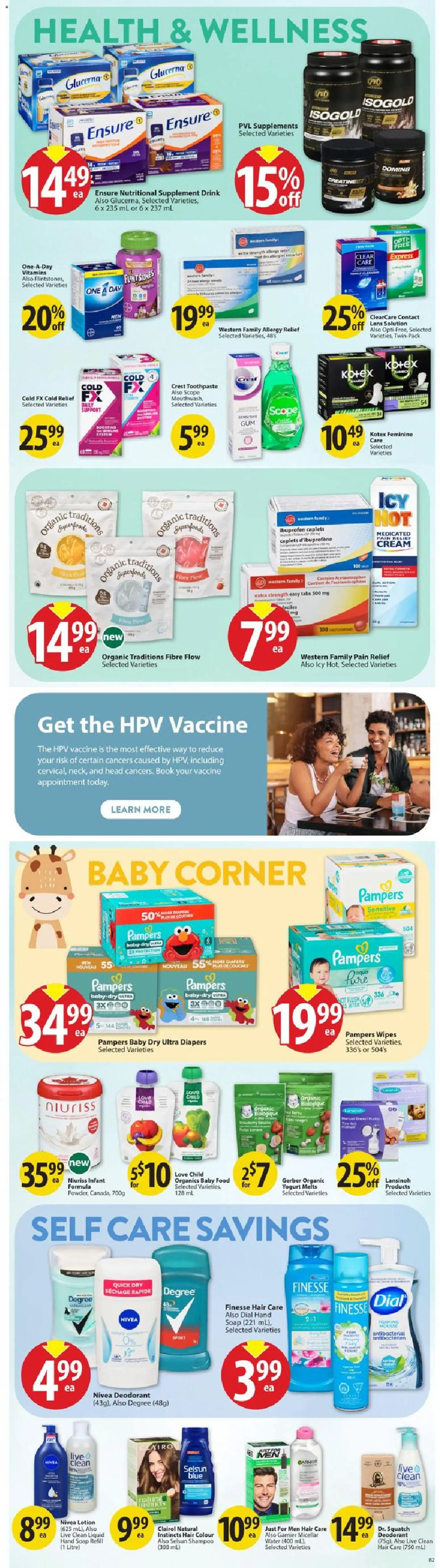 Save on foods flyer valid from Aug 20, 2026 | Page: 26 | Products: Cream, Shampoo, Soap, Deodorant