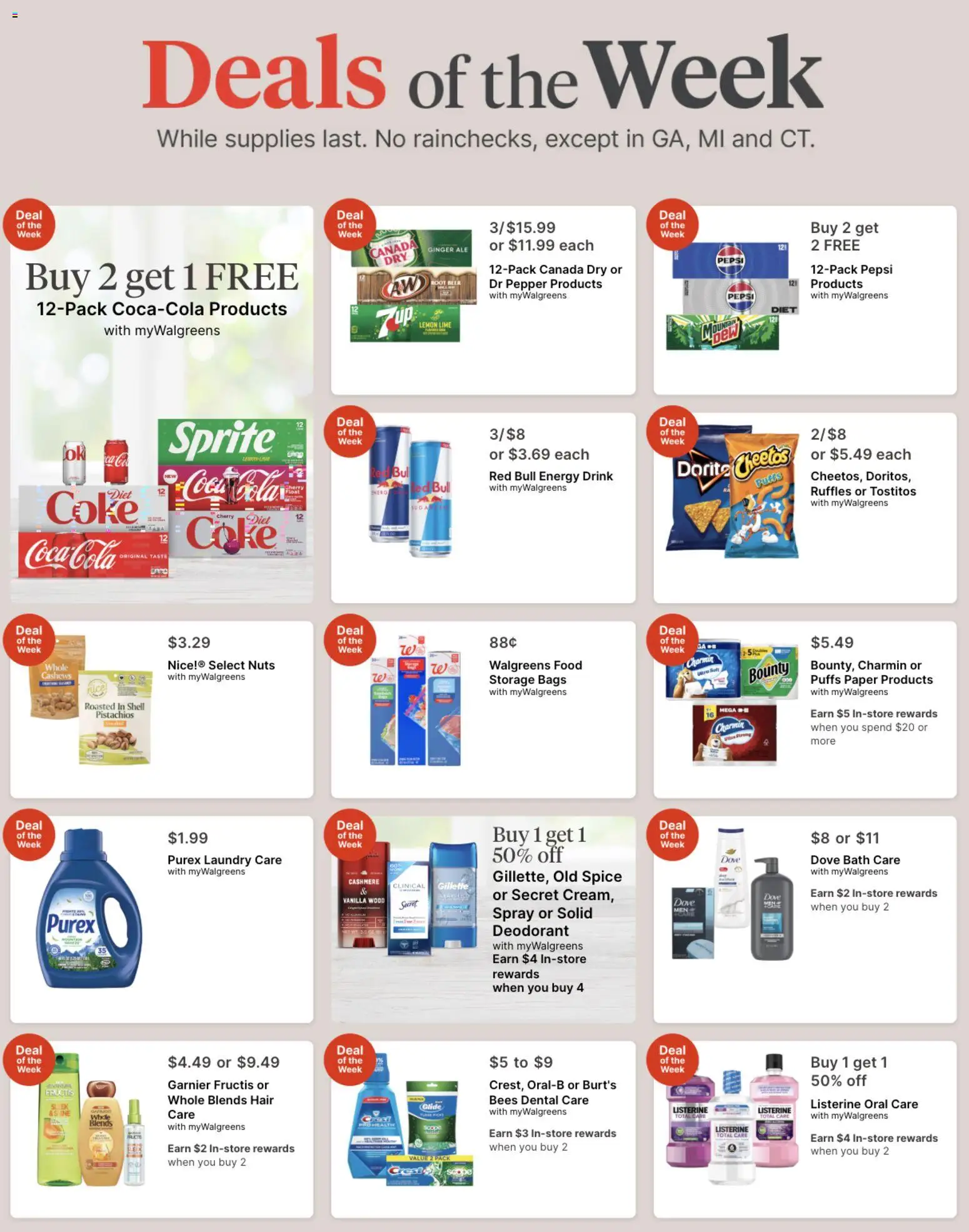 Walgreens Weekly Ad - valid from 07.06.2026 | Page: 1 | Products: Ginger, Bath, Beer, Deodorant