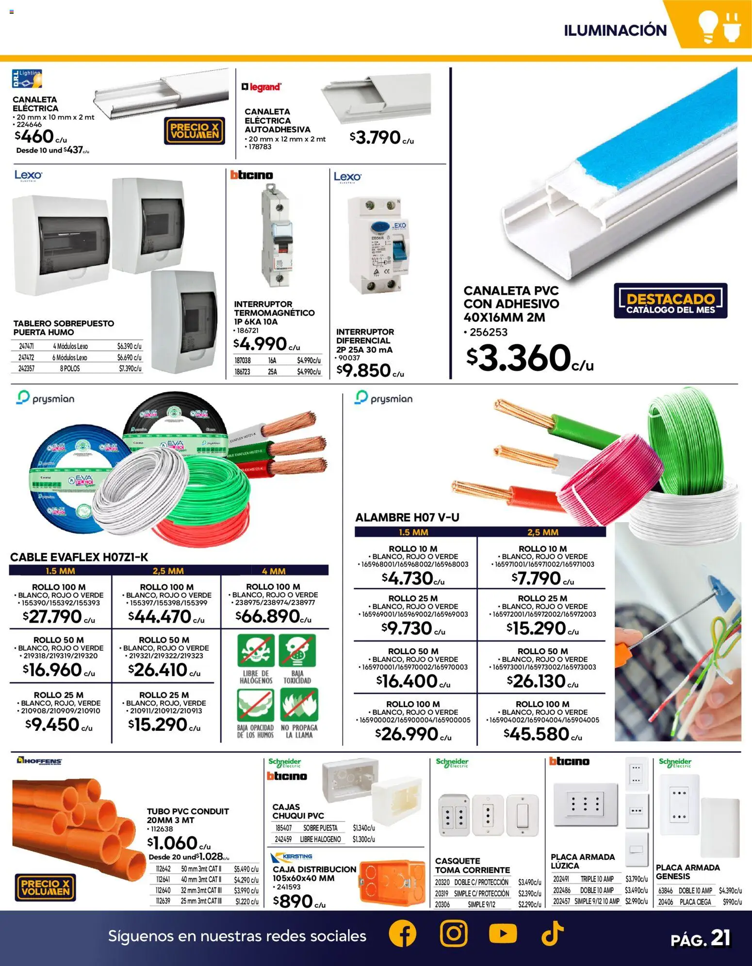 Construmart Ofertas │ válido desde el 01.06.2026 | Página: 21 | Productos: Cable, Interruptor, Caja, Sobre