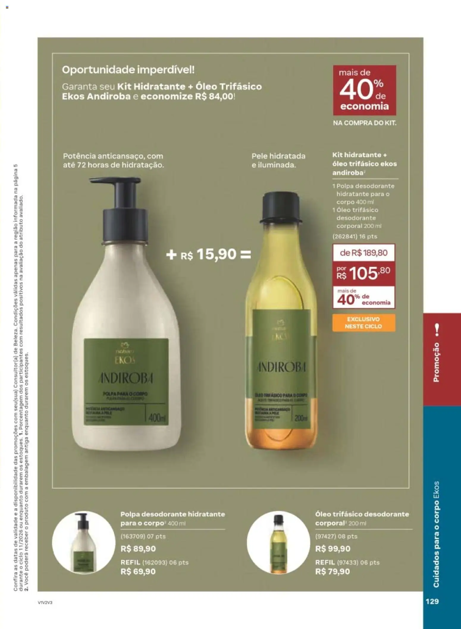 Natura Folheto - válido de 29/06/2026 | Página: 129 | Produtos: Desodorante, Óleo