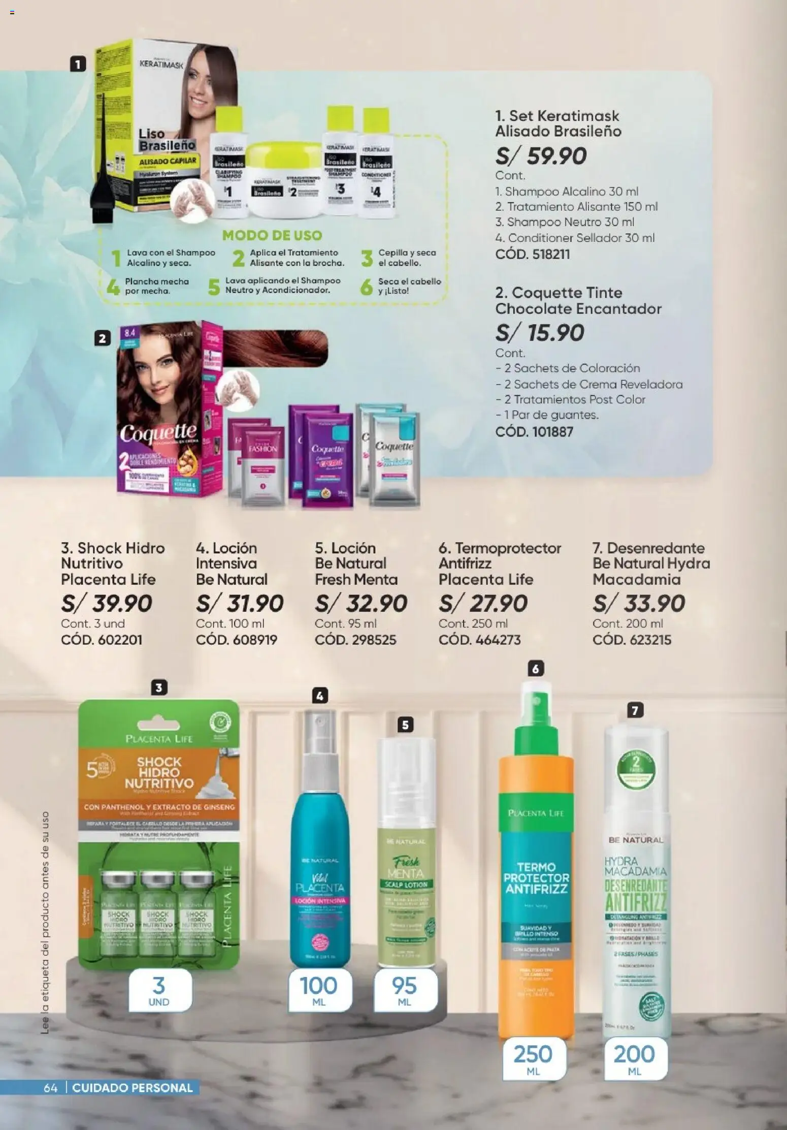 Catálogo Azzorti válido desde 20/09/2026 | Página: 64 | Productos: Shampoo, Plancha, Chocolate, Crema