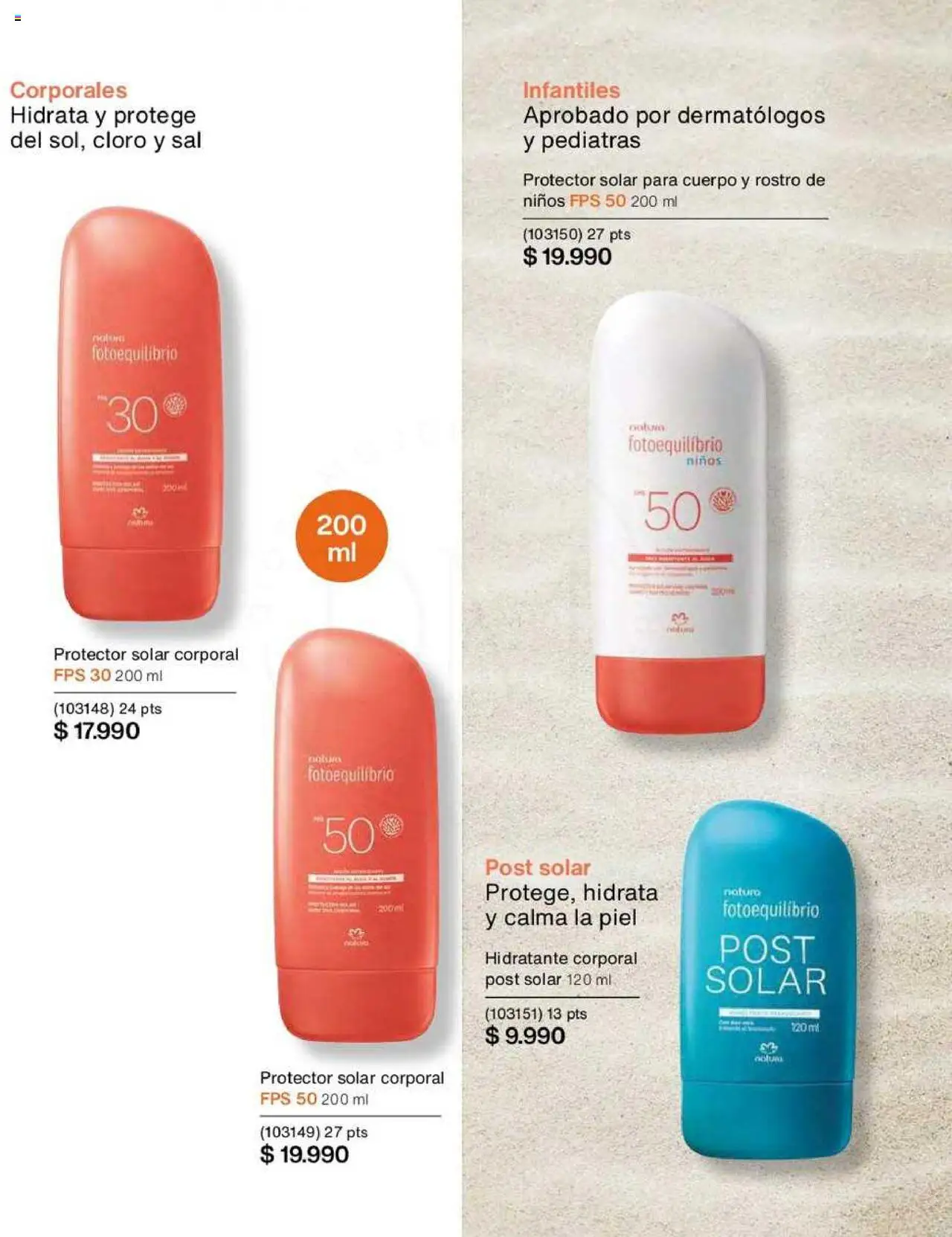 Natura catálogo │ válido desde el 26.06.2025 | Página: 140 | Productos: Sal, Cloro, Protector solar