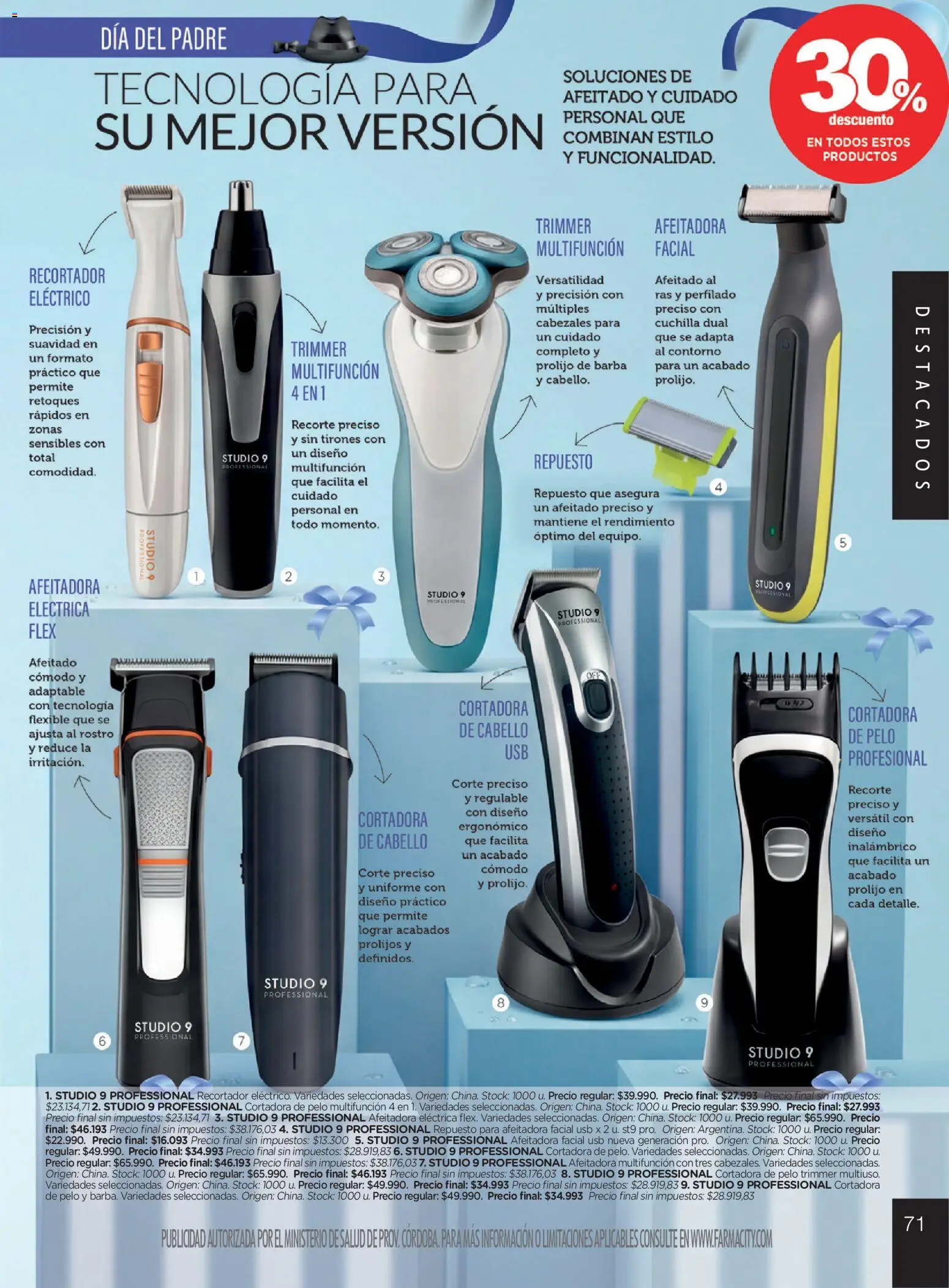 Farmacity catálogo │ válido desde el 02.06.2026 | Página: 71 | Productos: Flexible, Usb, Contorno, Afeitadora