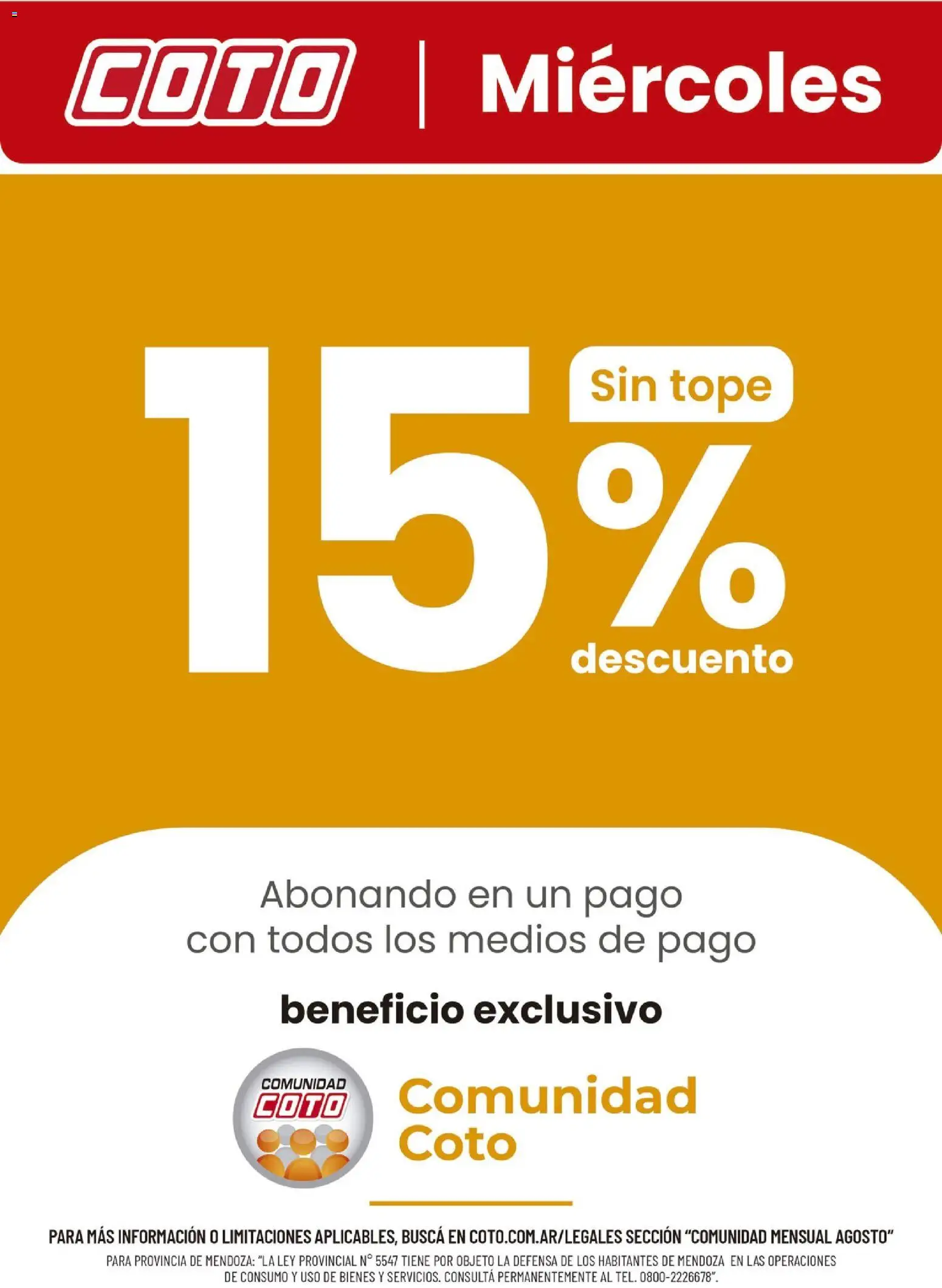 Coto - Comunidad Agosto │ válido desde el 05/08/2026 | Página: 1