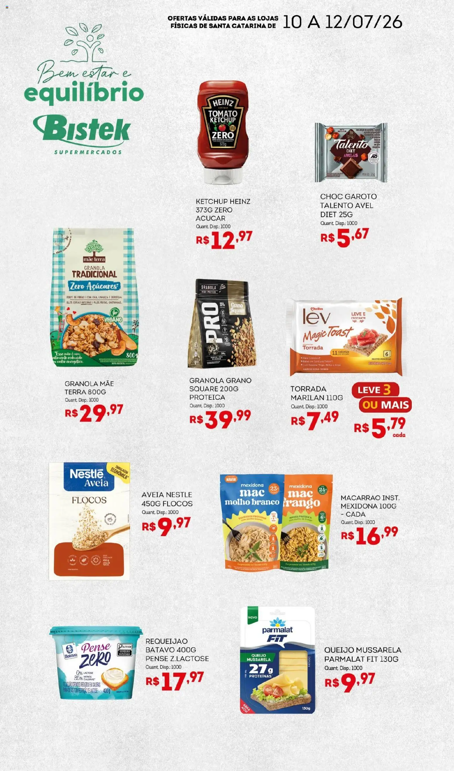 Bistek Supermercados Folheto - válido de 10/07/2026 | Página: 2 | Produtos: Linhaça, Macarrão, Cereais, Flocos