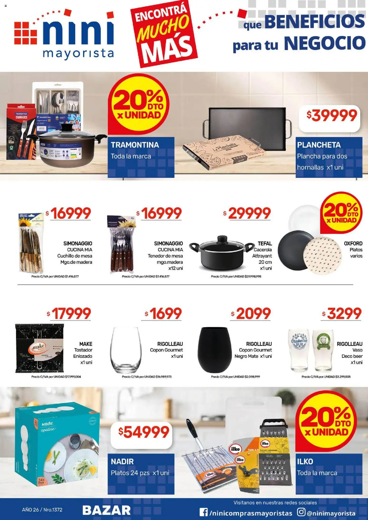NINI Mayorista ofertas │ válido desde el 10/08/2026 | Página: 42 | Productos: Mate, Cuchillo, Rallador, Mesa