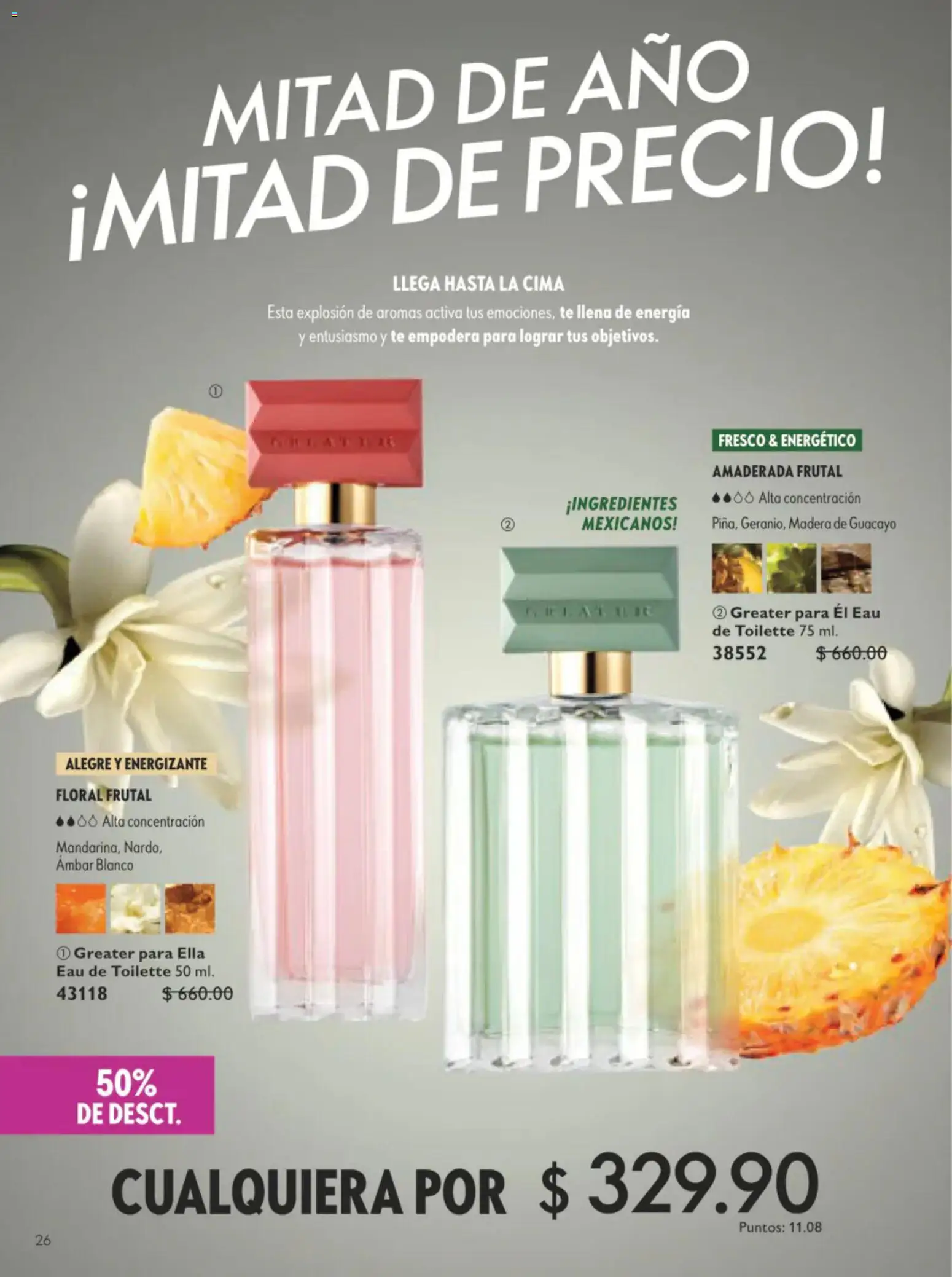 Nuevas ofertas de Oriflame válidas en toda la República Mexicana desde el 11/07/2026. ¡Encuentra las mejores ofertas en Oriflame campaña 10 2026! | Página: 26 | Productos: Té, Eau de toilette