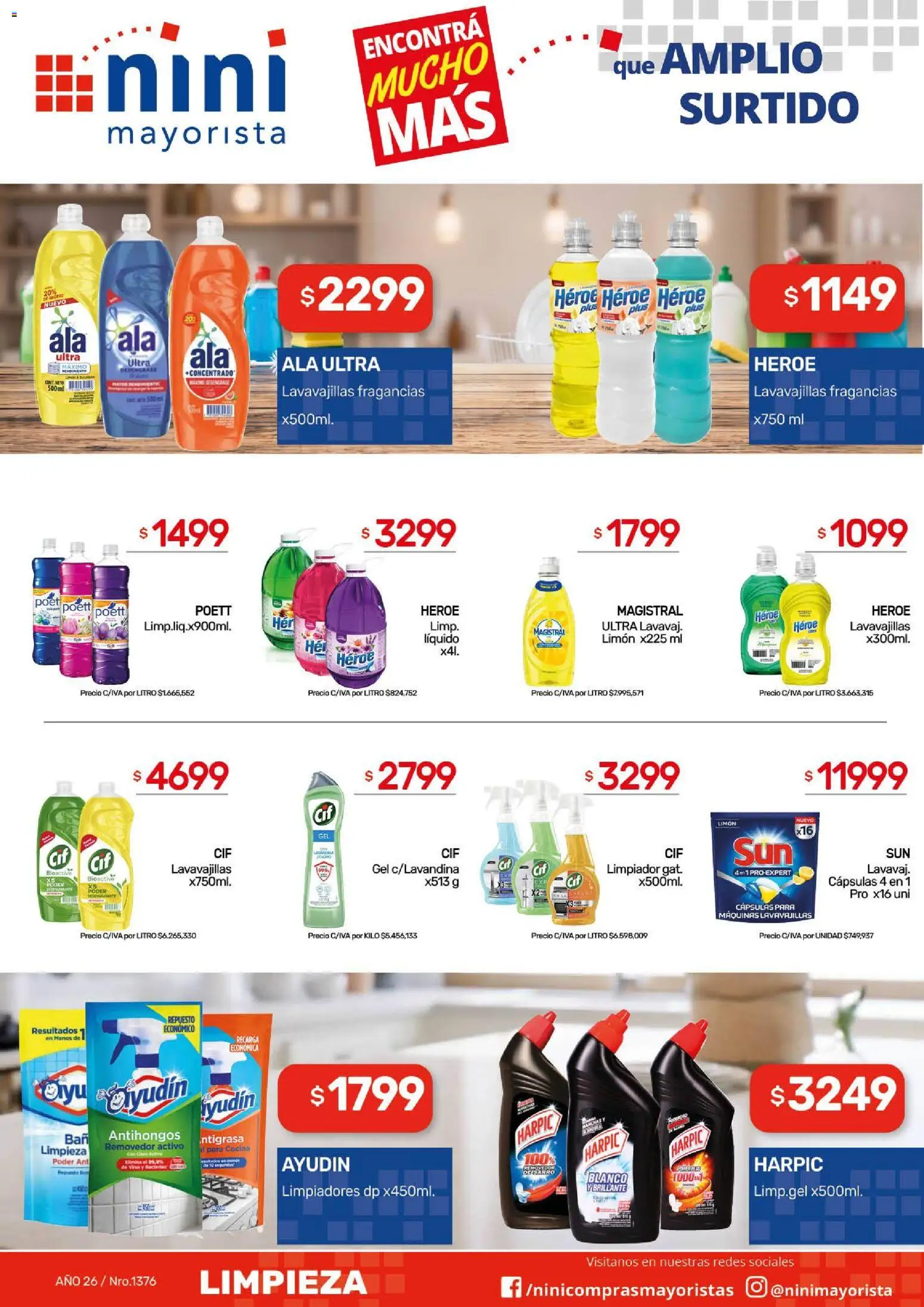 NINI Mayorista catálogo │ válido desde el 07/09/2026 | Página: 12 | Productos: Lavavajillas, Limón, Cápsulas, Limpiador