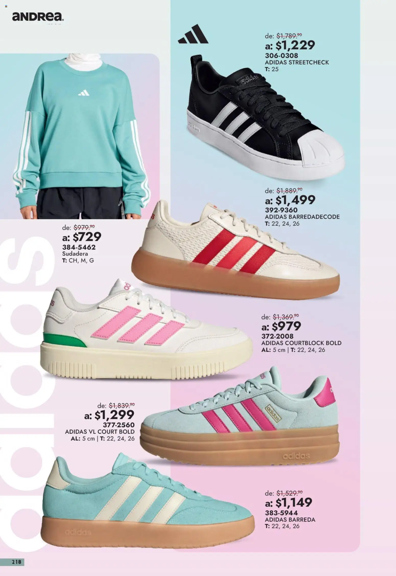 Nuevas ofertas de Andrea válidas en toda la República Mexicana desde el 13/09/2026. ¡Encuentra las mejores ofertas en Andrea catálogo Outlet! | Página: 218 | Productos: Sudadera