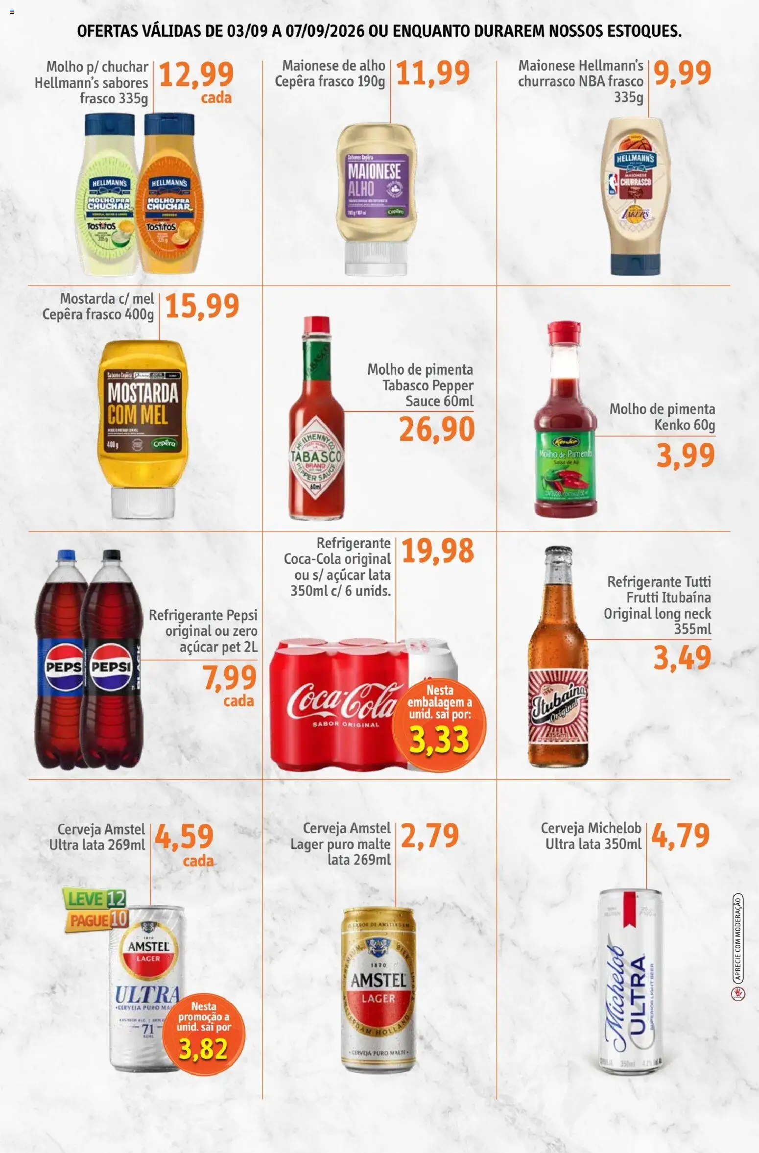 Sonda Folheto - válido de 03/09/2026 | Página: 3 | Produtos: Alho, Mostarda, Pimenta, Açúcar