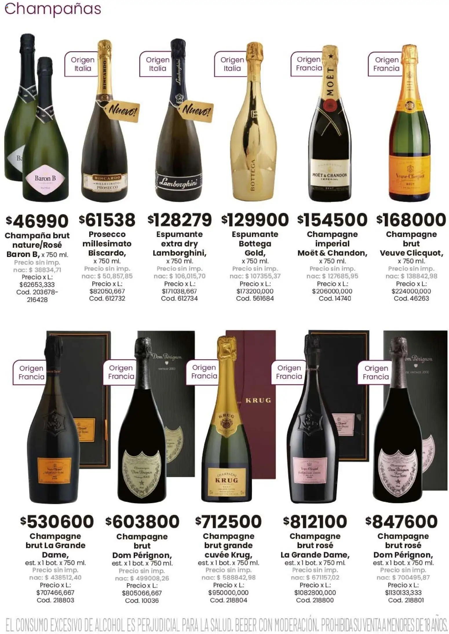 Coto - EL CONSUMO EXCESIVO DE ALCOHOL │ válido desde el 08.06.2026 | Página: 34 | Productos: Champagne