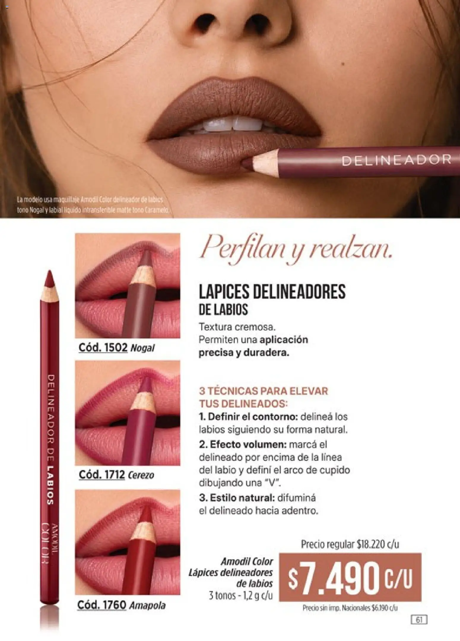 Catálogo Amodil Campaña 14 │ válido desde el 07/08/2026 | Página: 61 | Productos: Amapola, Maquillaje, Delineador, Contorno