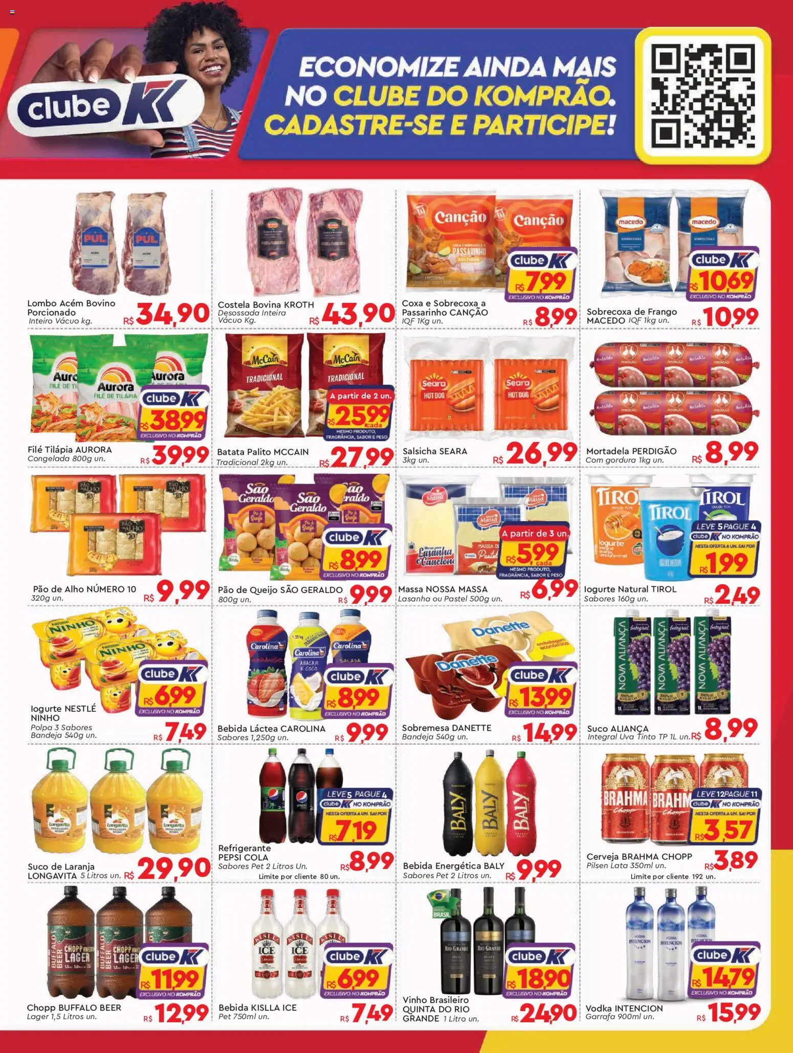 Komprao Atacadista Folheto - válido de 07/09/2026 | Página: 3 | Produtos: Bebida energética, Acém, Queijo, Pão
