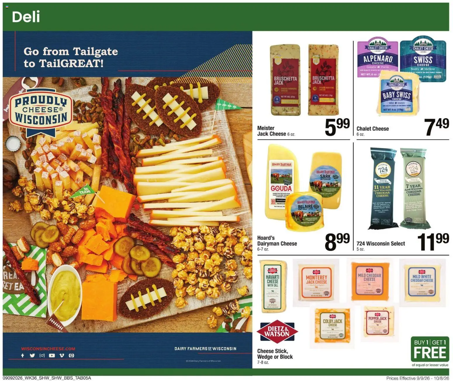 Shaw's Big Book of Savings - valid from 09/09/2026 | Page: 5 | Products: Cheese, Pepper, Dill, Cheddar cheese