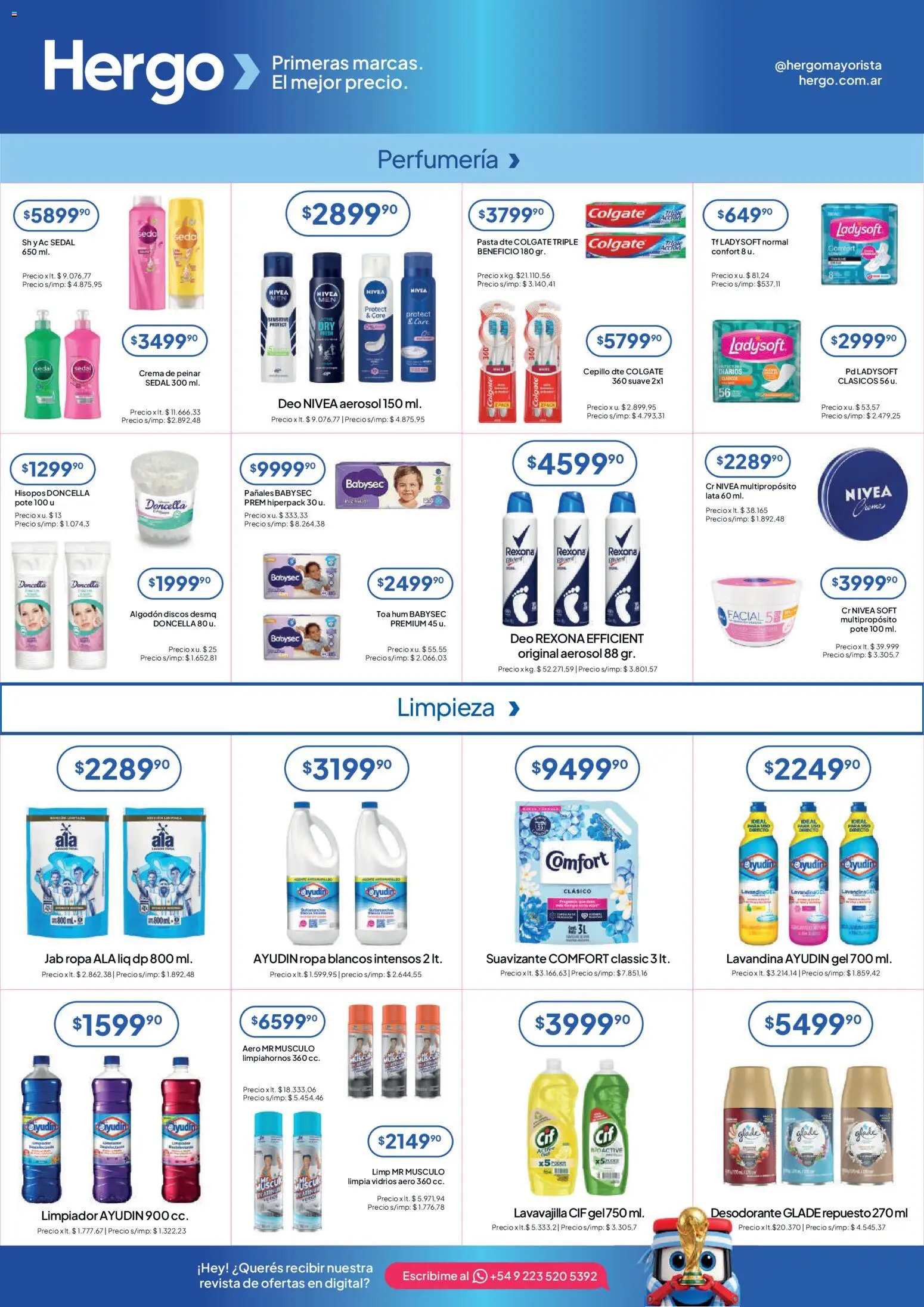 Hergo catálogo │ válido desde el 03.06.2026 | Página: 5 | Productos: Algodón, Cepillo, Limpiador, Crema
