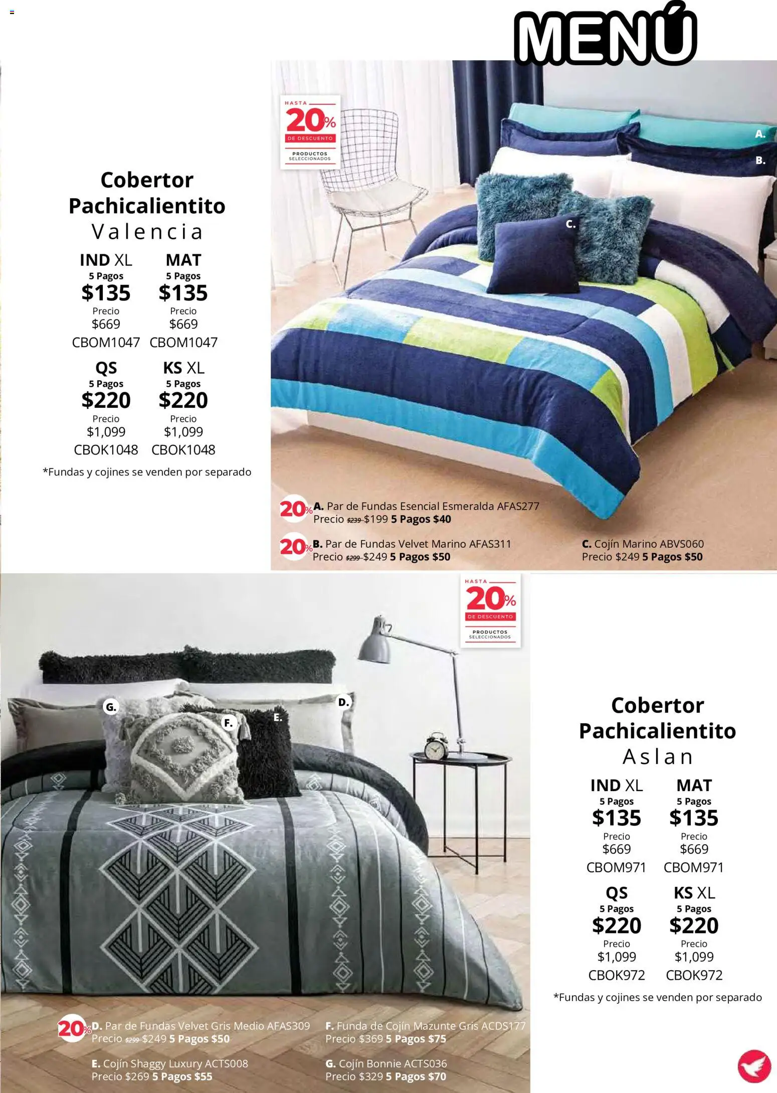 Nuevas ofertas de Colchas Concord válidas en toda la República Mexicana desde el 01/08/2026. ¡Encuentra las mejores ofertas en Colchas Concord catálogo Colección Cobertor! | Página: 38 | Productos: Cobertor, Funda
