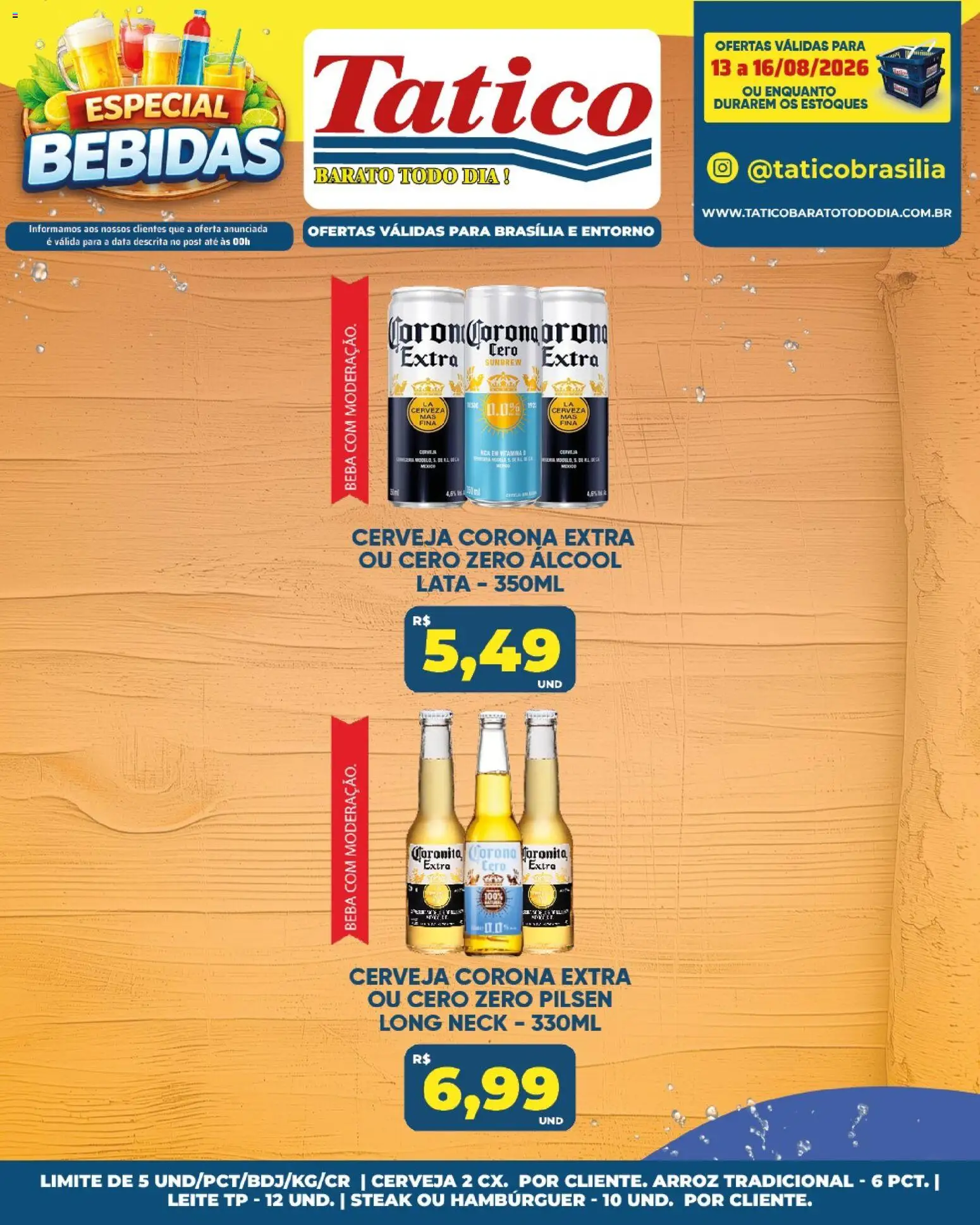 Tatico Folheto - válido de 17/08/2026 | Página: 49 | Produtos: Álcool, Bebidas, Cerveja Corona, Cerveja Corona Extra