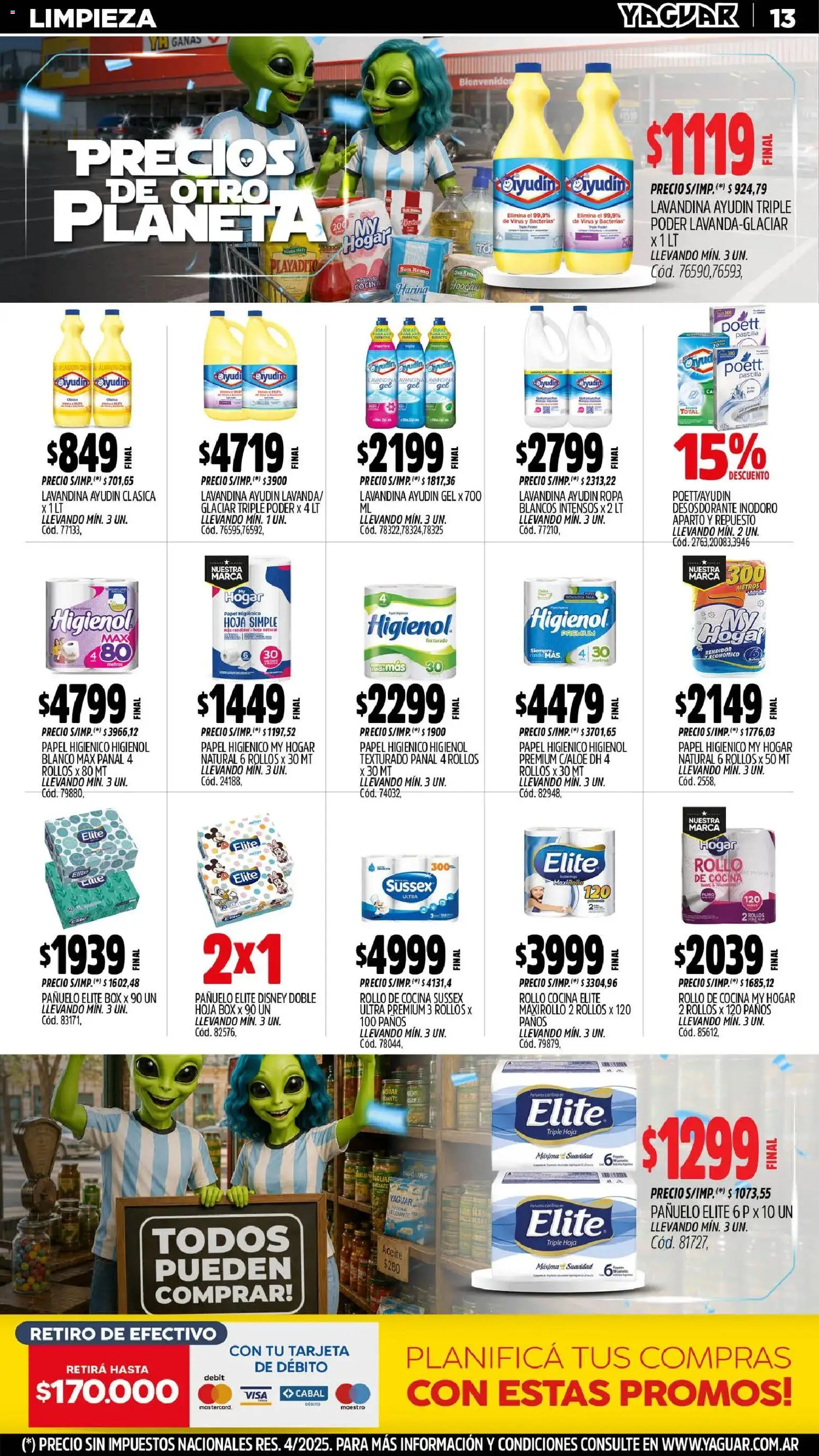 Yaguar - Oferta Semanal Trelew │ válido desde el 29/06/2026 | Página: 15 | Productos: Pañuelo, Harina, Aceite, Ropa