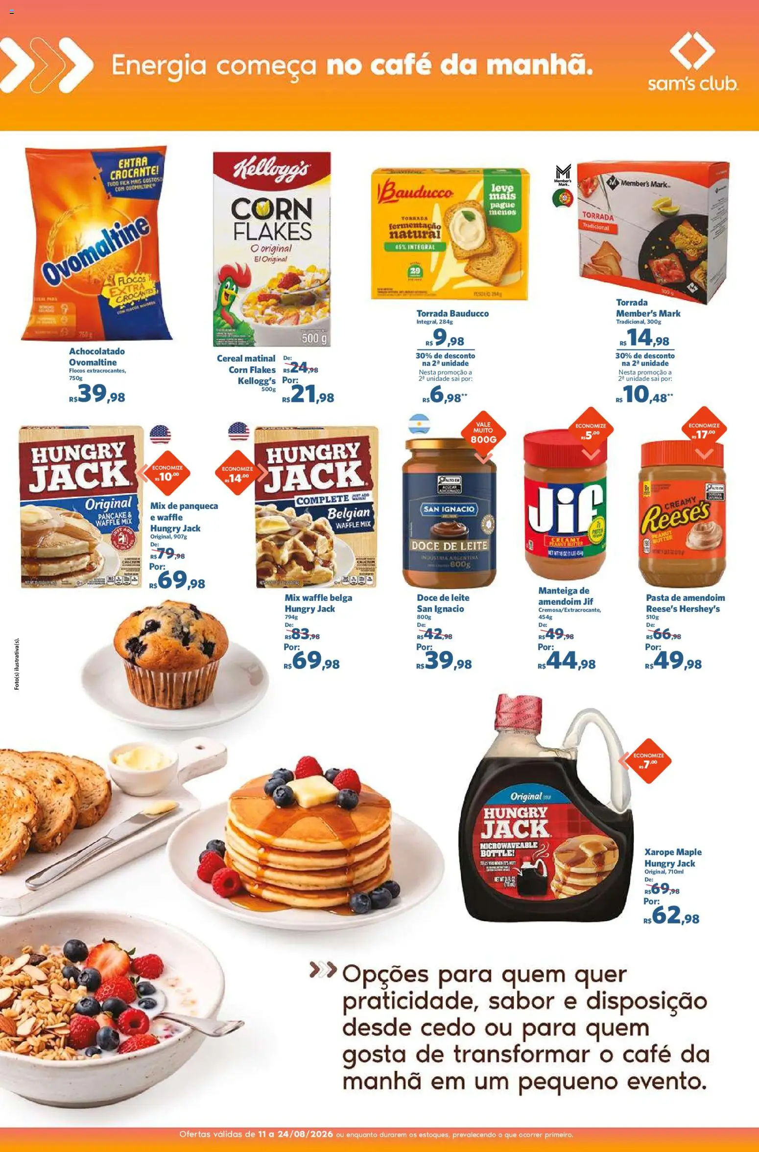 Sam's Club Folheto - válido de 11/08/2026 | Página: 8 | Produtos: Achocolatado, Café, Pasta, Pasta de amendoim