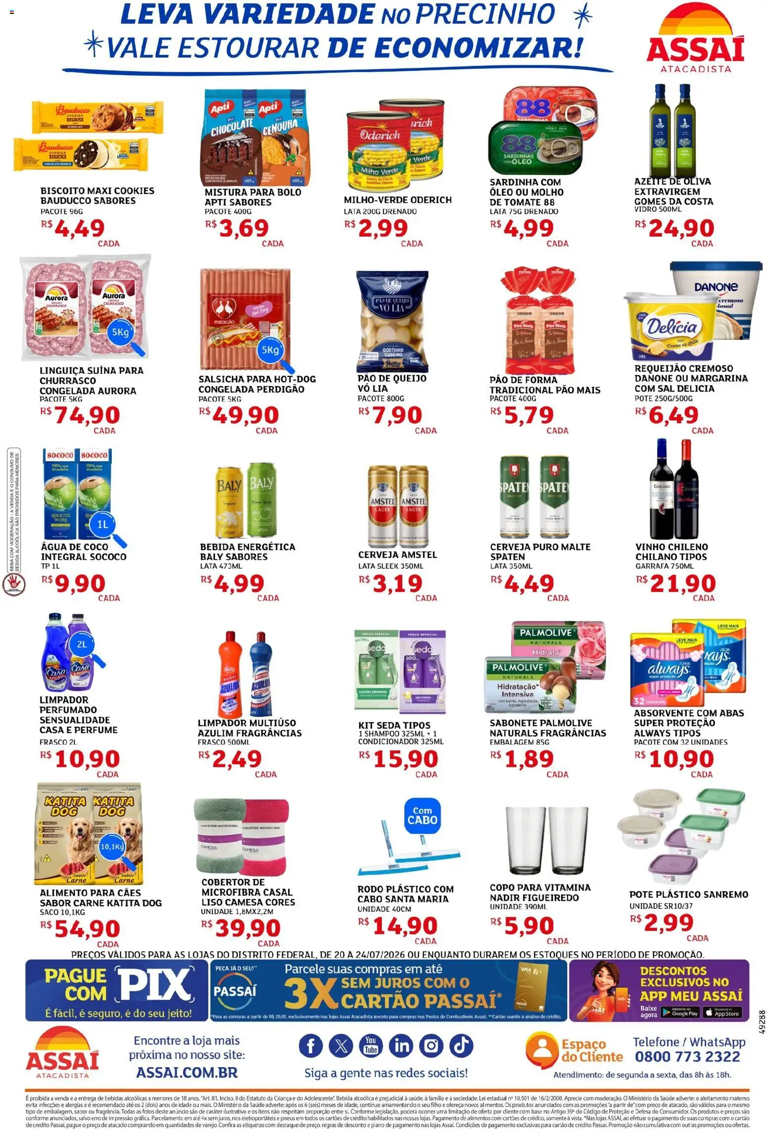 Assaí Atacadista Folheto - válido de 20/07/2026 | Página: 2 | Produtos: Perfume, Linguiça, Gomes da costa, Rodo