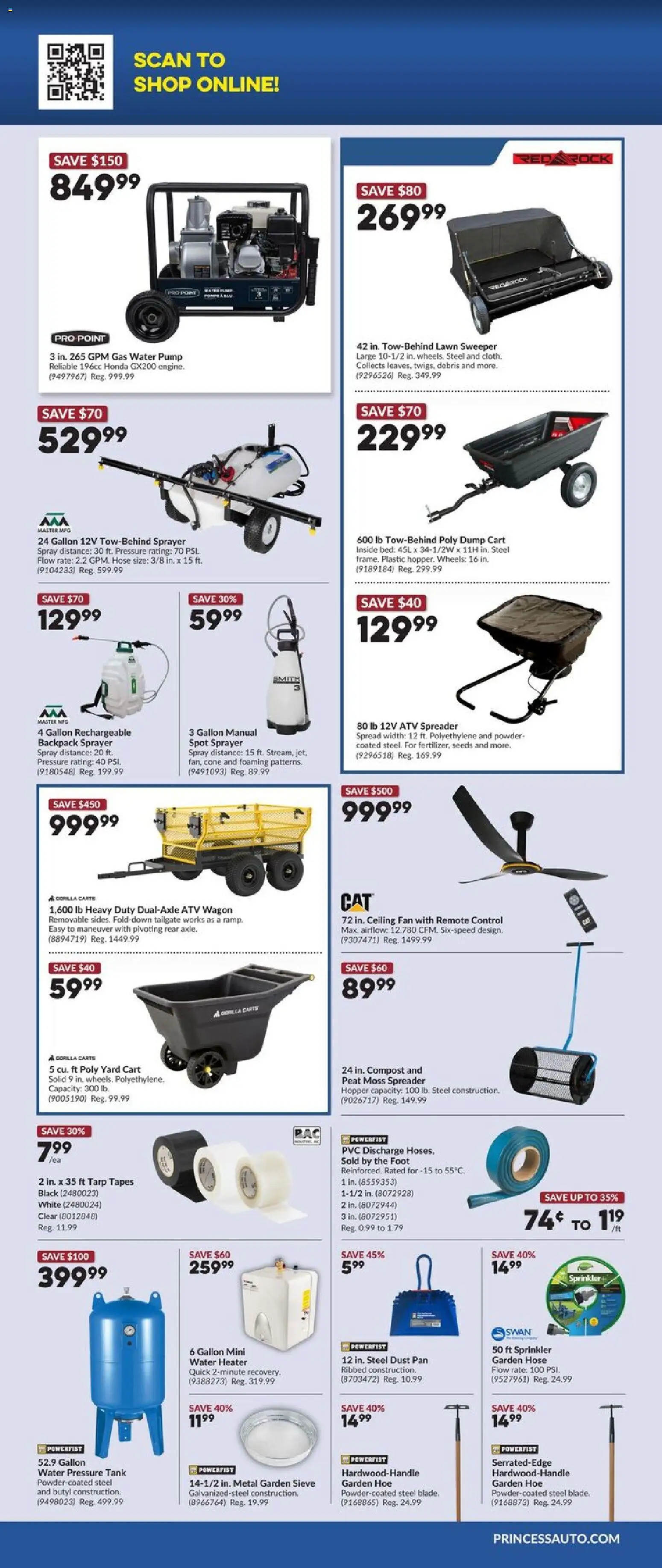 Princess Auto flyer valid from Jun 23, 2026 | Page: 2 | Products: Backpack, Fan, Powder, Bed