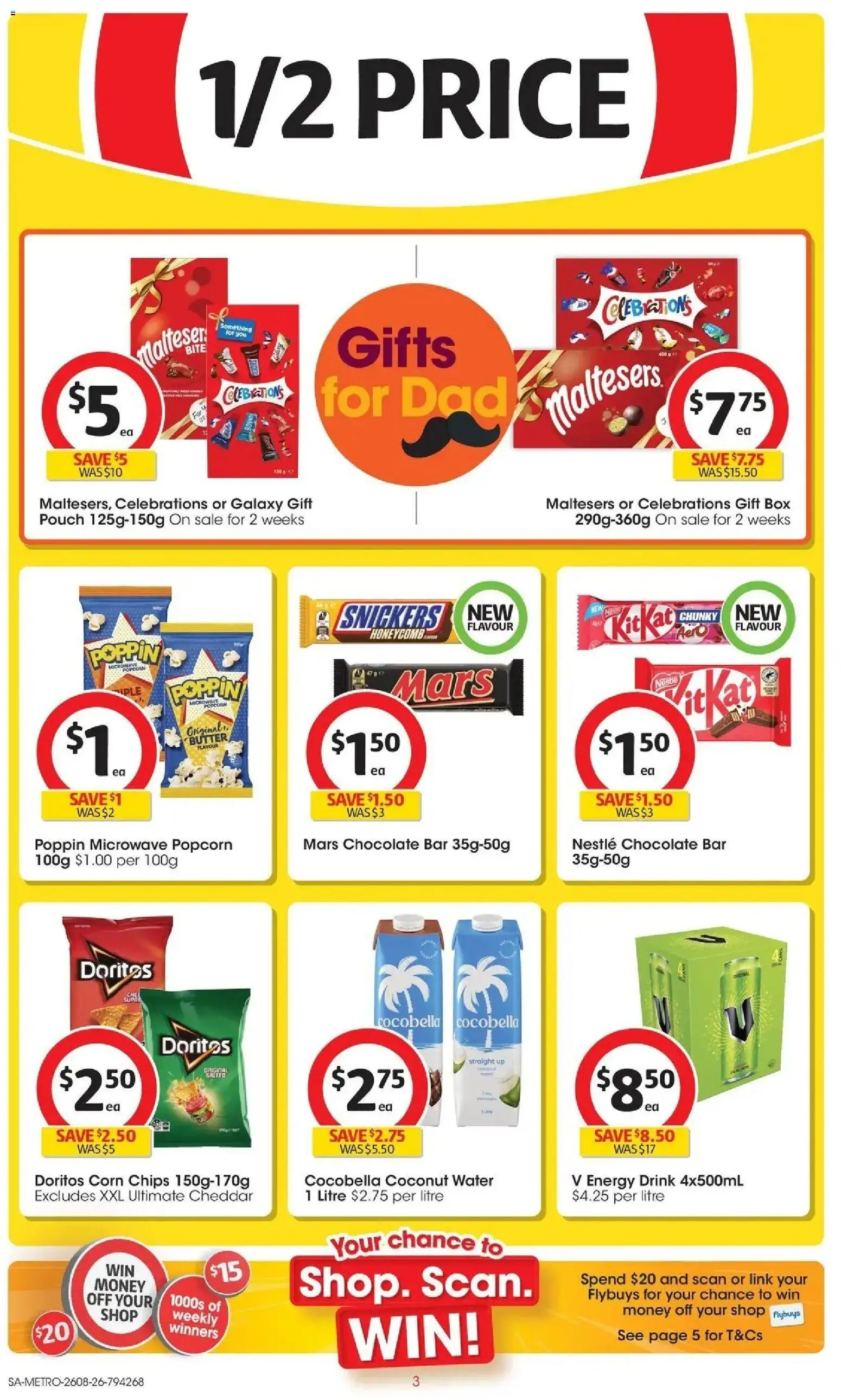 ﻿Coles catalogue valid from 26/08/2026 > Online Australia | Page: 3 | Products: Corn, Chips, Popcorn, Snickers