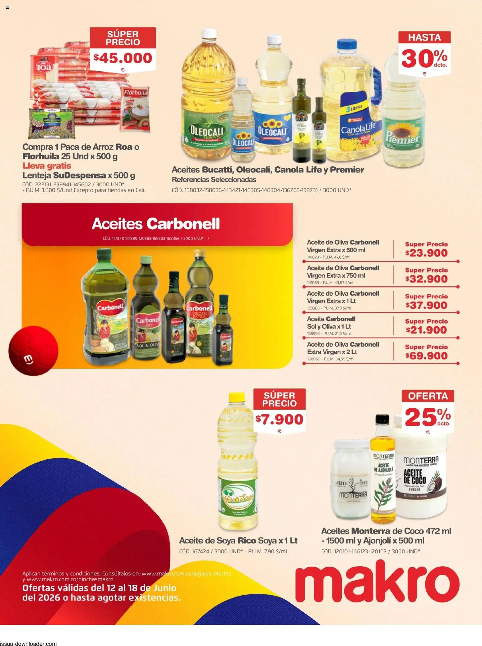 Makro revista - valida desde el 12.06.2026 | Página: 23 | Productos: Taburete, Coco, Oliva, Aceite