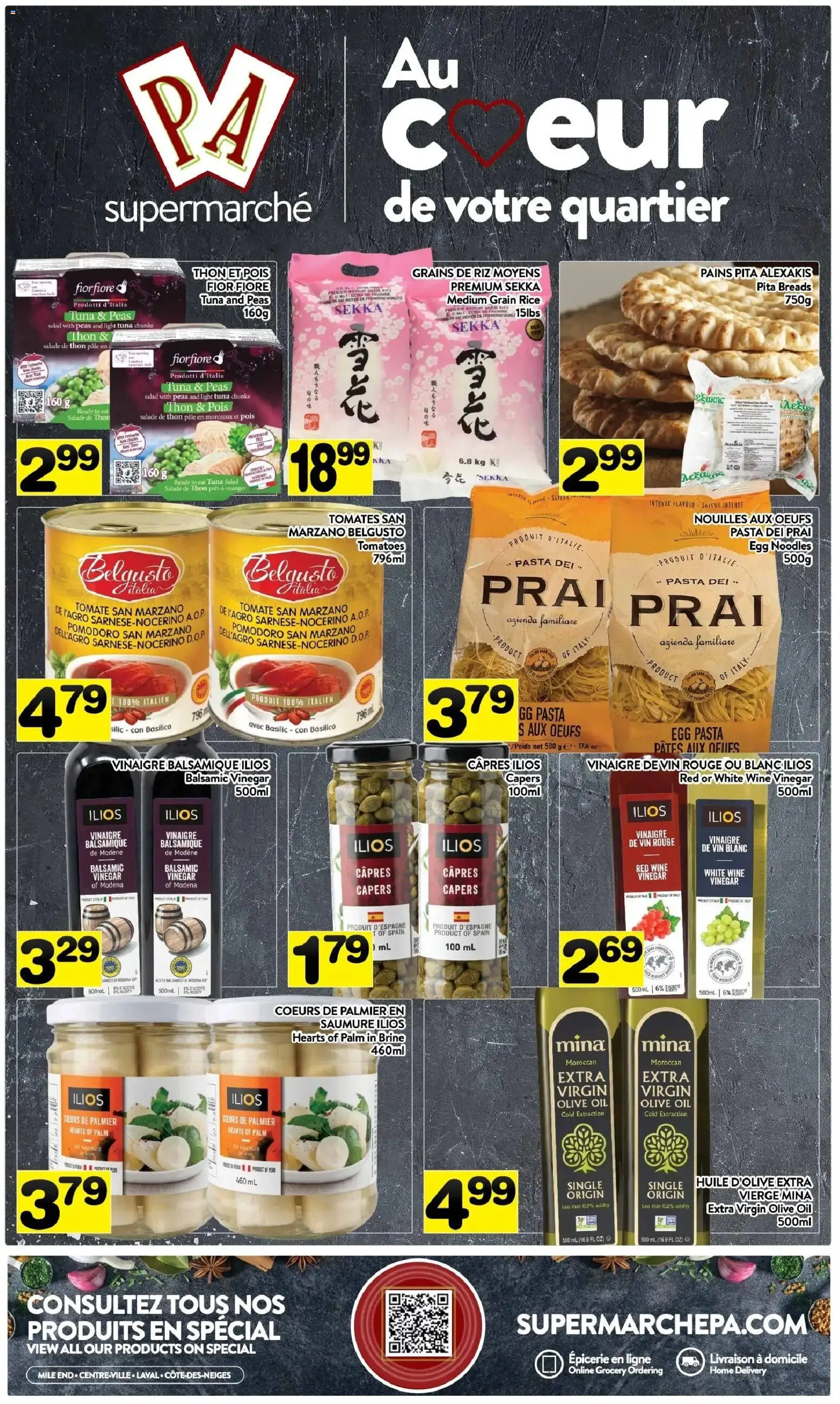 Pa Supermarché flyer valid from 20.04.2026 | Page: 7 | Products: Rice, Noodles, Salad, Oil